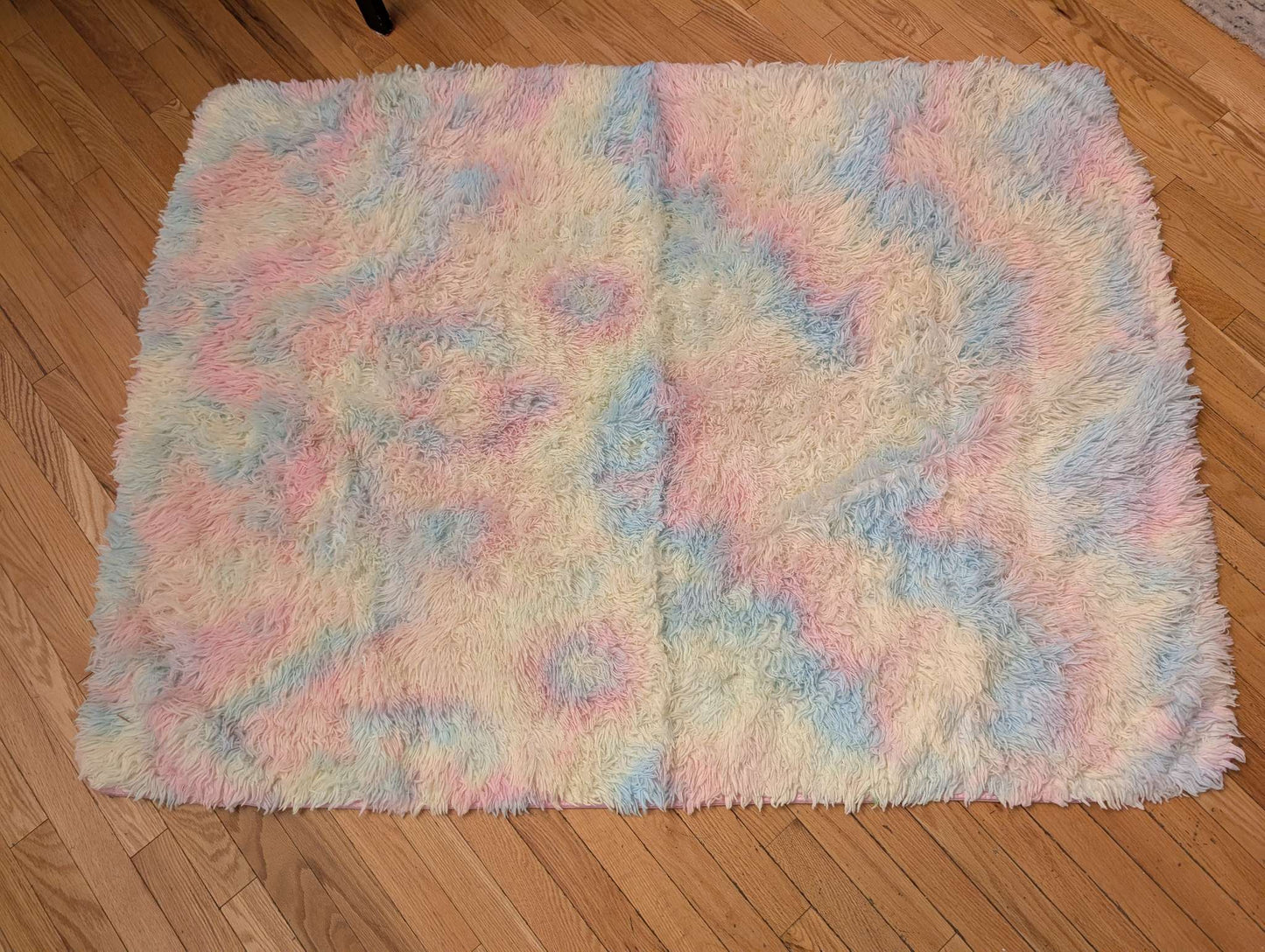 Rainbow Pastel Washable Rug - 5ft x 3ft 9''.