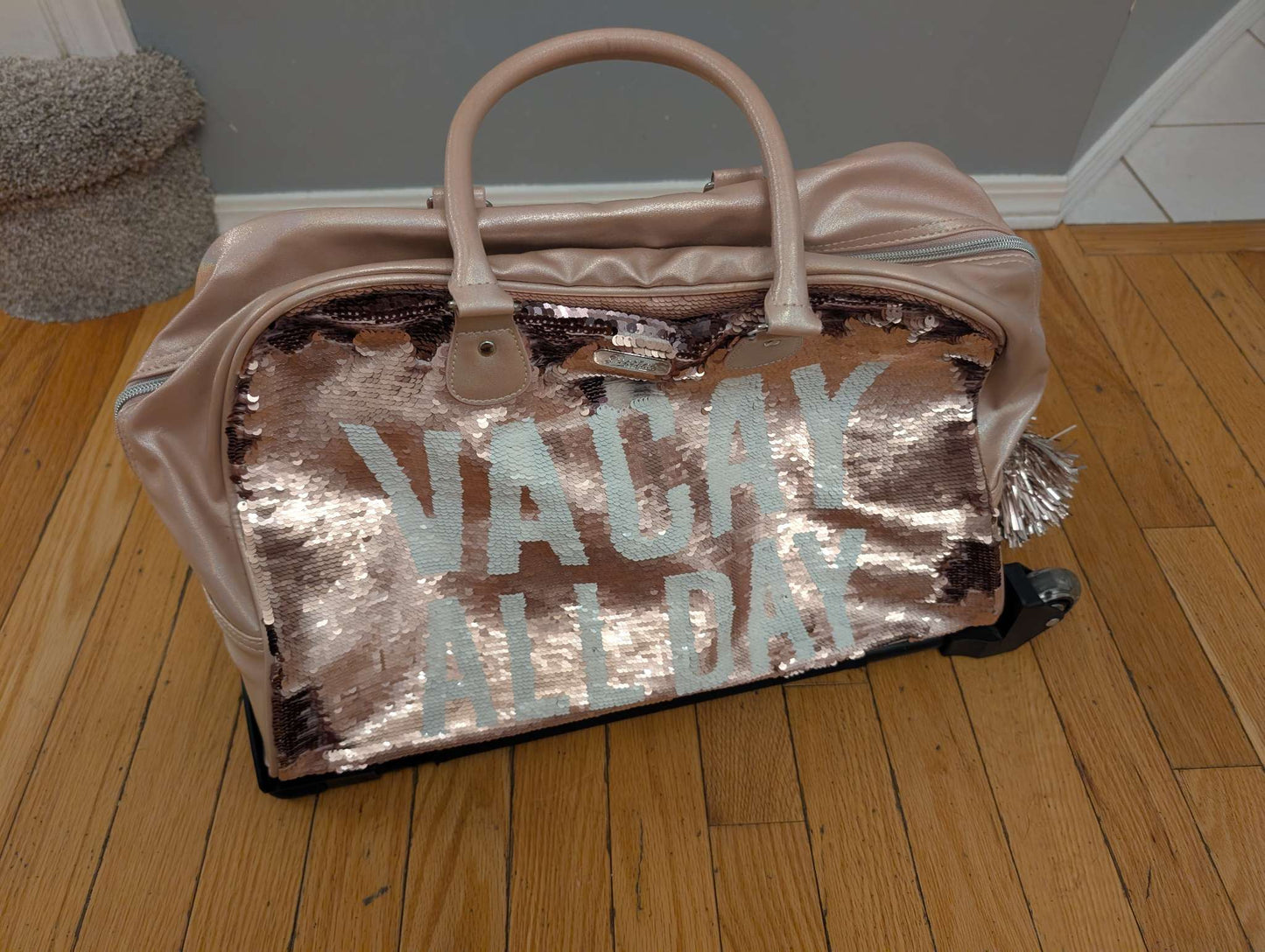 Justice Rolling Tote/Weekend/Duffle Bag 'Going Places'/'Vacay All day'