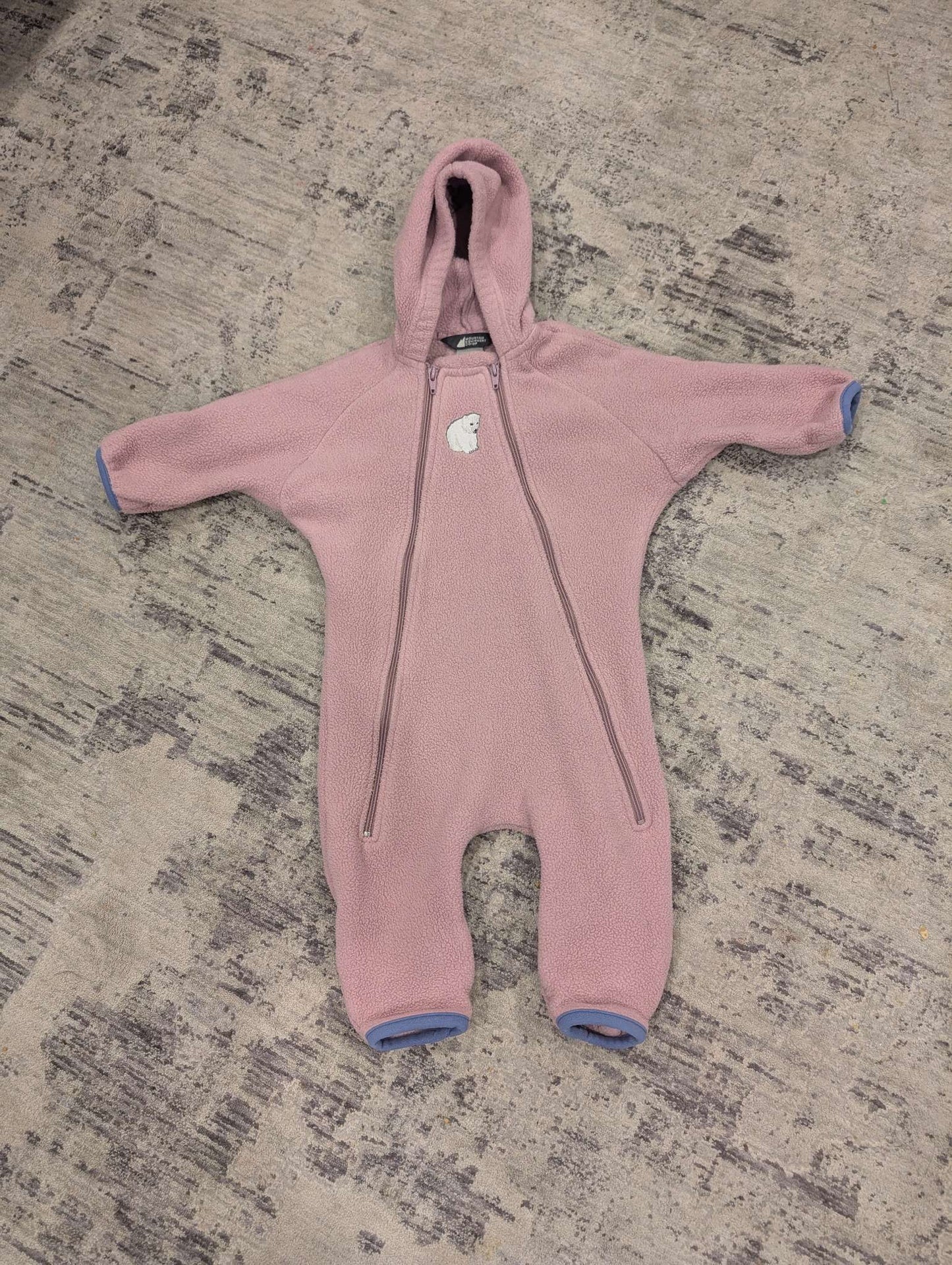 MEC - Purple Polar Bear Fleece Bunting Suit. , Kids 6 Month (3-6M)