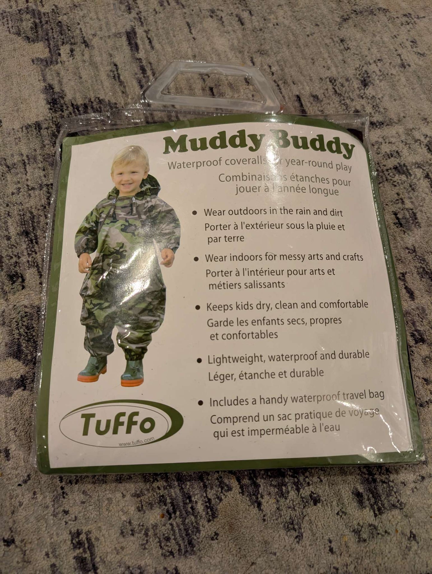 Tuffo Muddy Buddy - New with tags - Camo, 12 months , Kids 12 Month (9-12M)