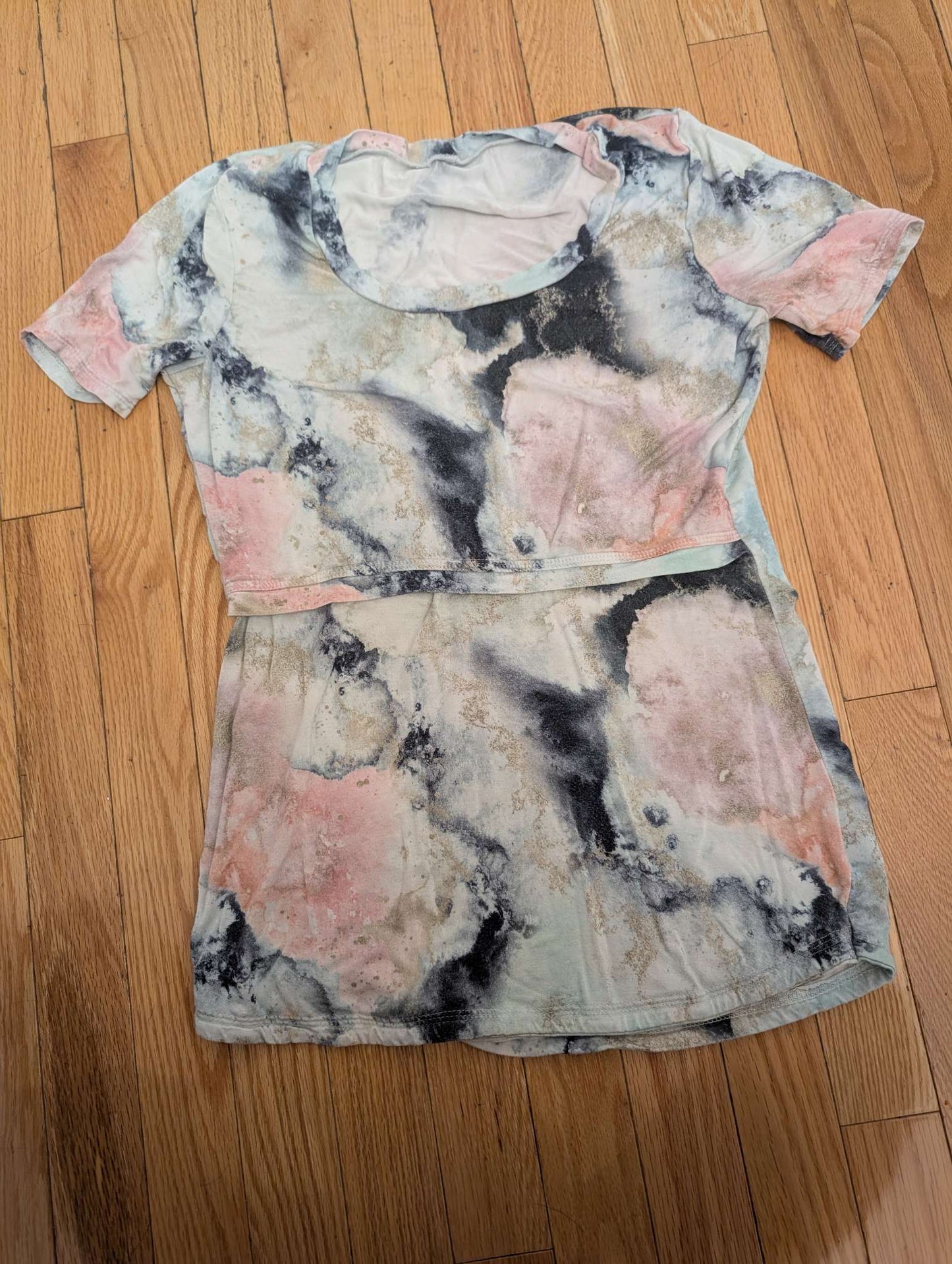 Tiny Tims Bamboo Nursing Tee with lift up panel. XS, Maternity XS (0-2)