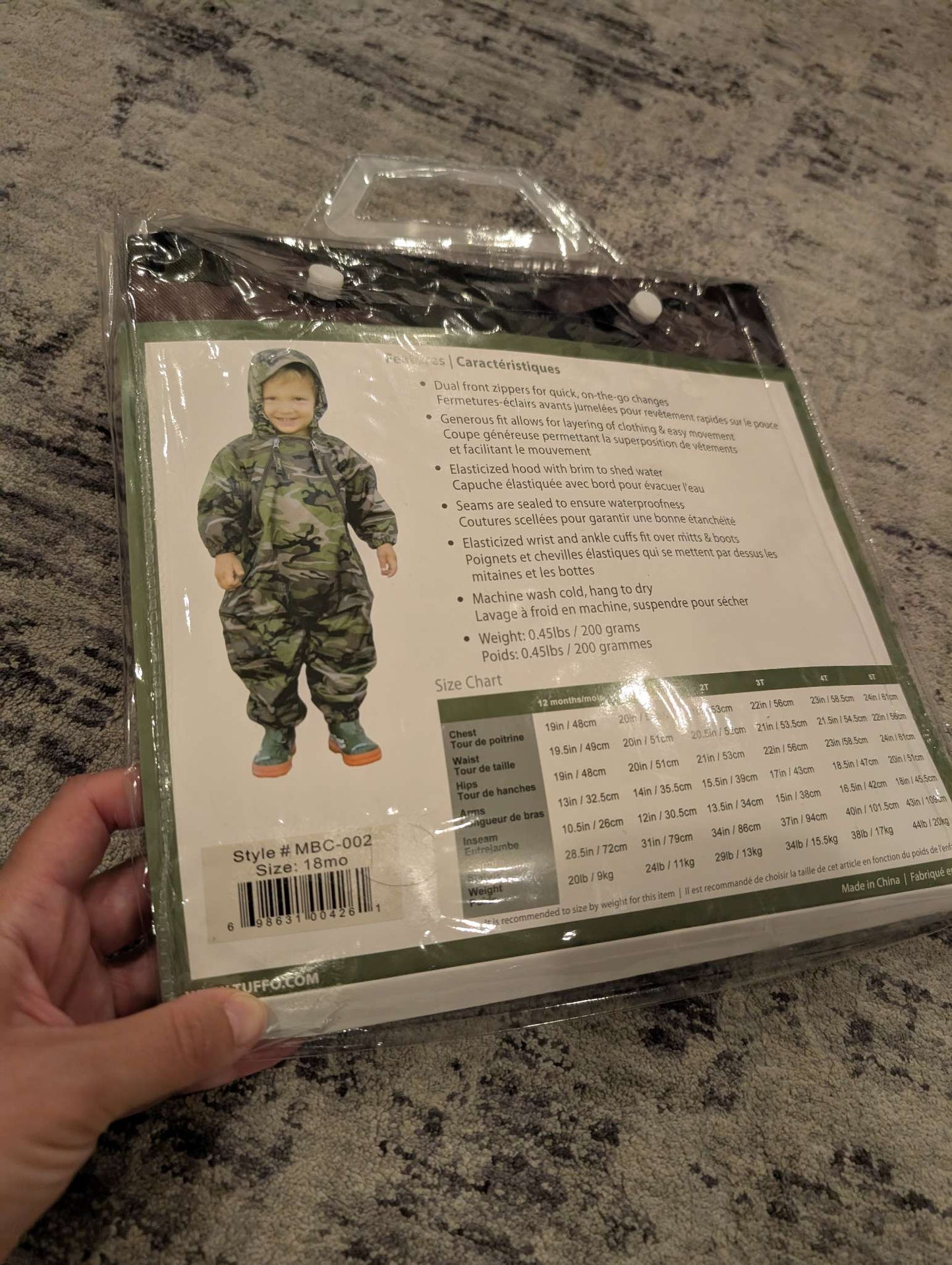 Tuffo Muddy Buddy - Size 18 months (2nd listing) - NEW in packet , Kids 18 Month (12-18M)