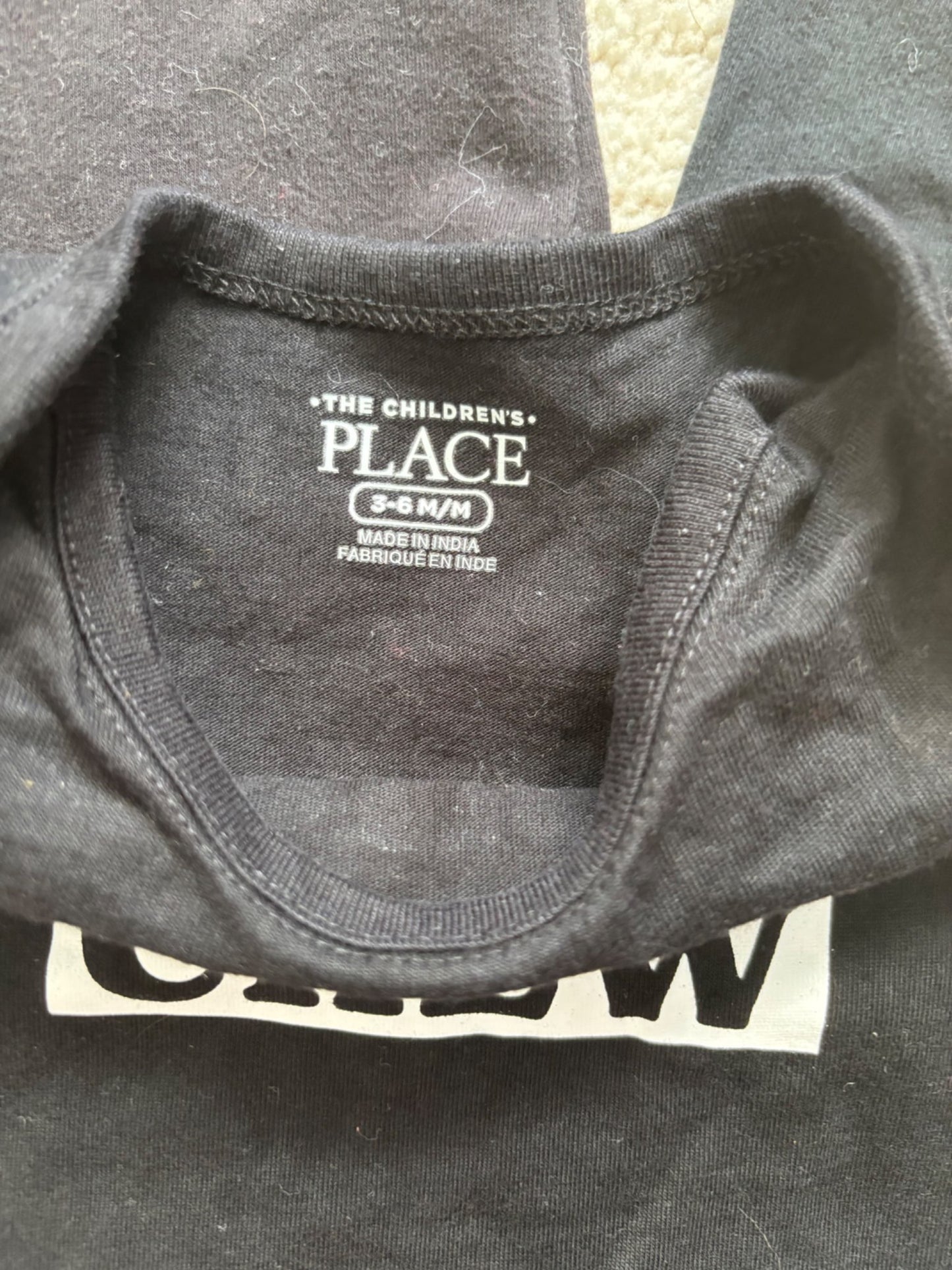 3 Black Onesie Bundle with writing, 3-6m, Indigo Baby, The Children's Place, Silly Souls, Kids 6 Month (3-6M)