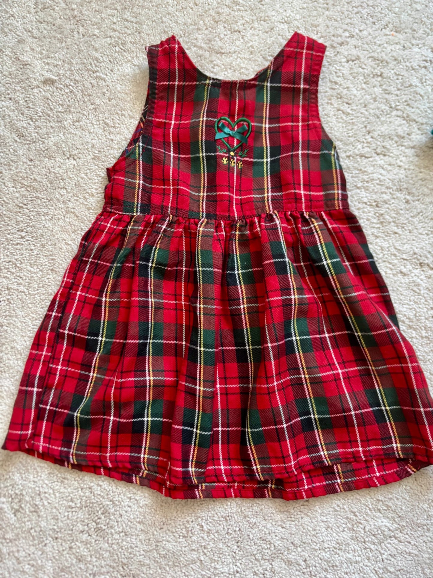 Holiday Dress Bundle, Teal Longsleeve & Christmas Plaid, 2T, Kids 2T