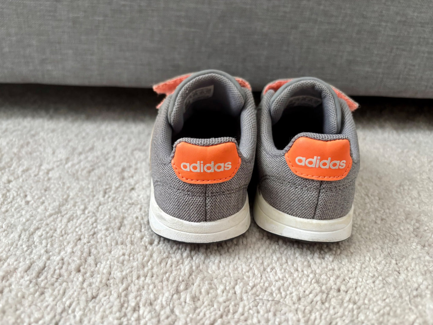 Toddler Adidas Velcro Sneakers, Size 8, Grey, Shoes 8 (Toddler:2-4yr)