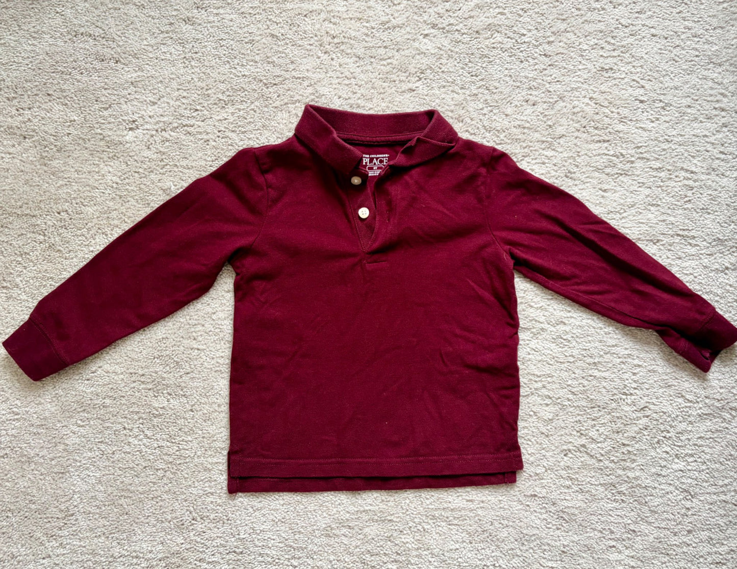 Collared Shirt Bundle, Burgundy, 3T, Carters/Childrens Place, Kids 3T