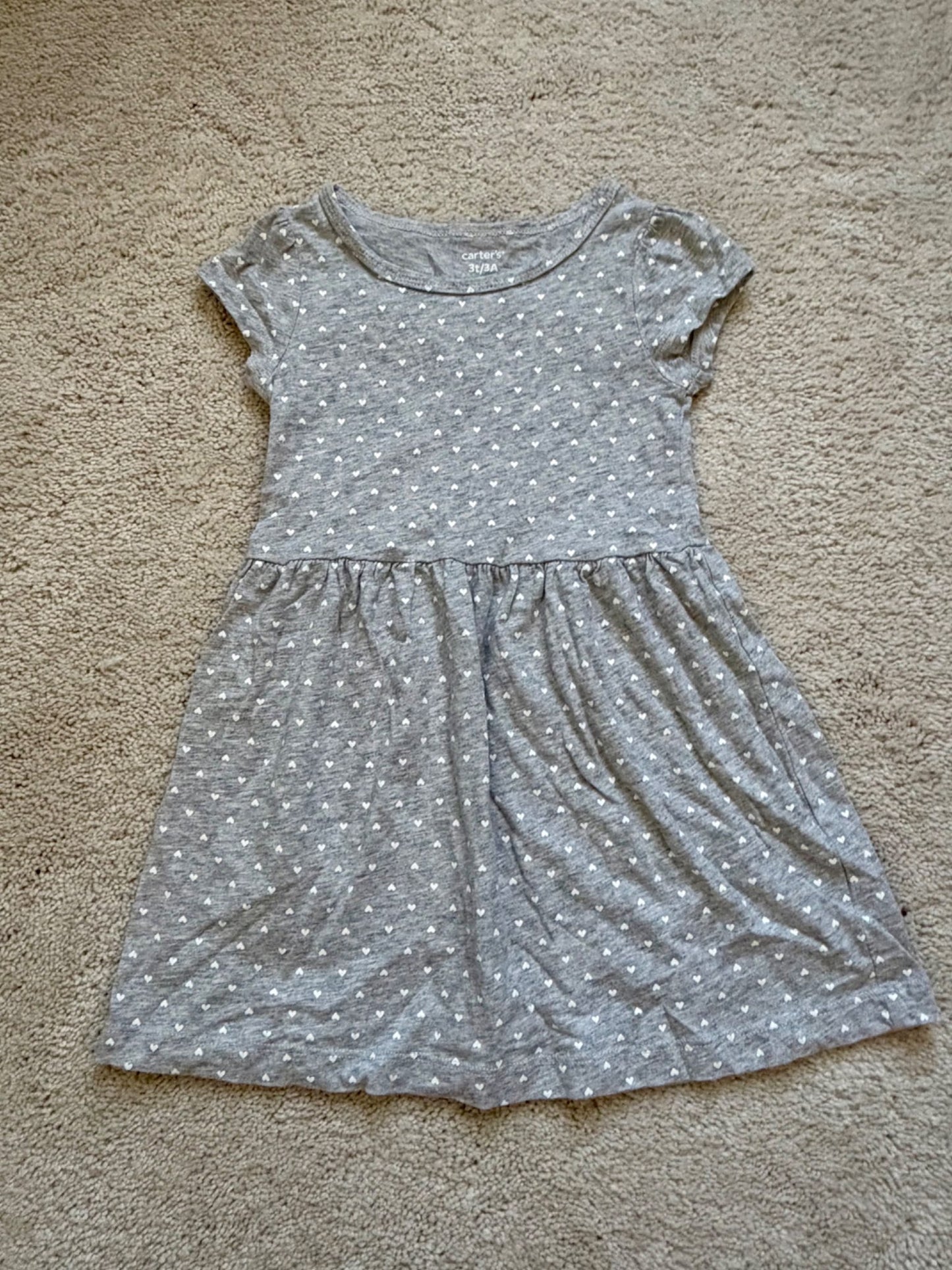 Shortsleeve Dress Bundle, 3T, Pink/Grey/Yellow, GAP + Carters, Kids 3T