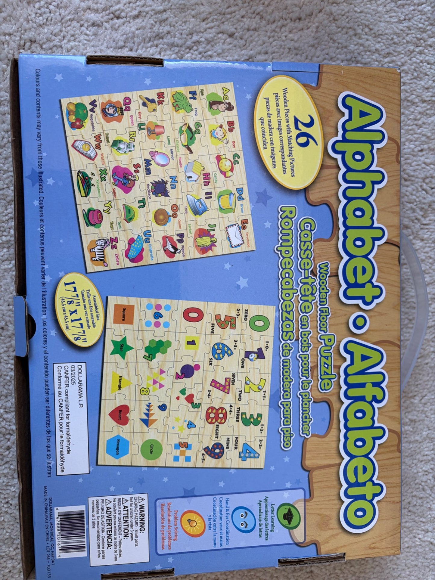 Alphabet Puzzle *damaged box*, 26 pieces