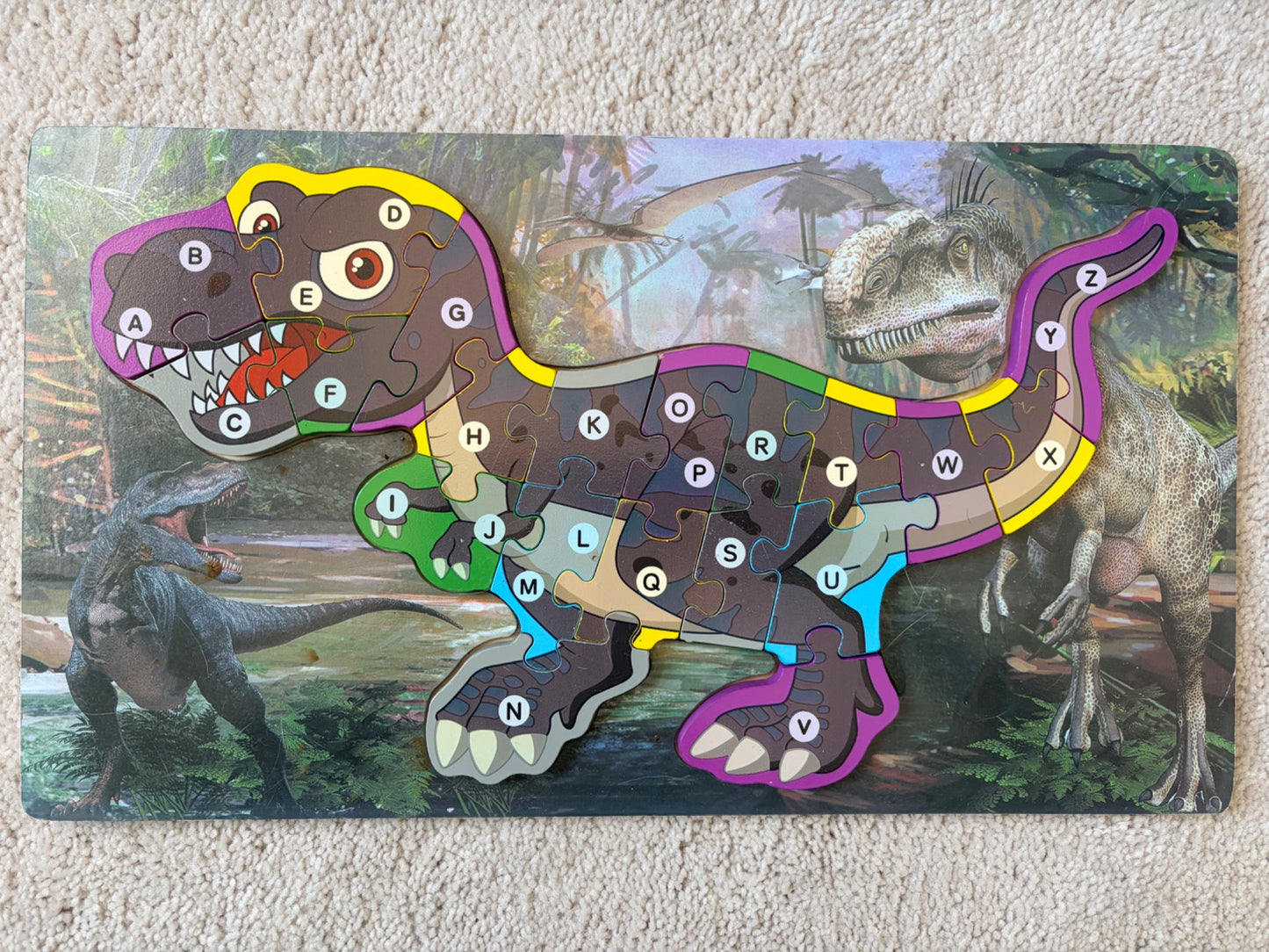 Wooden Dinosaur Alphabet Puzzle