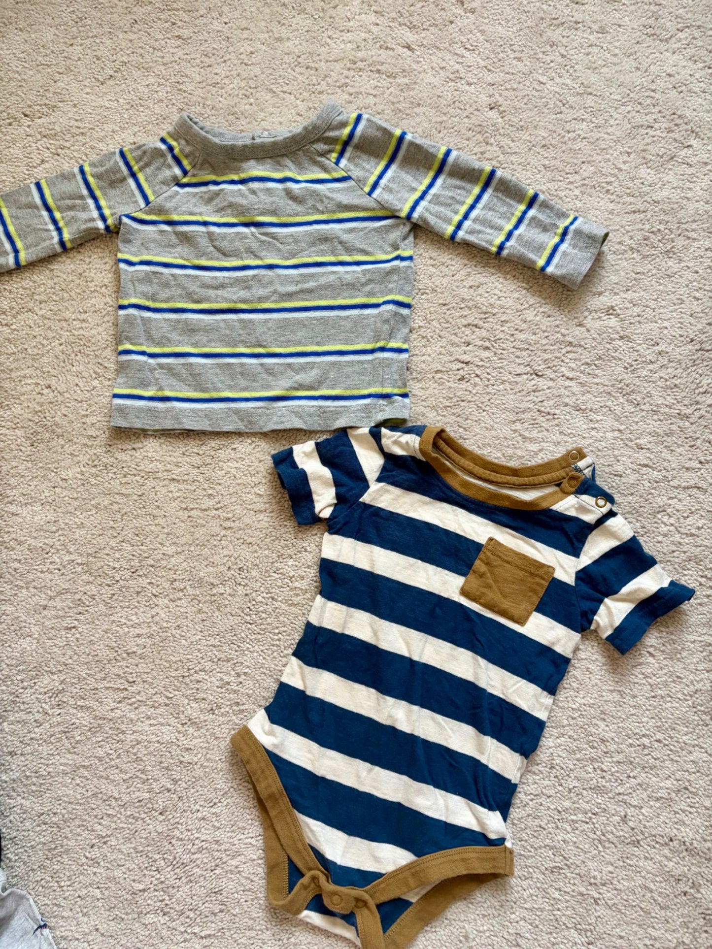Joe Fresh Striped Longsleeve + Onesie, 12-18m, Kids 18 Month (12-18M)