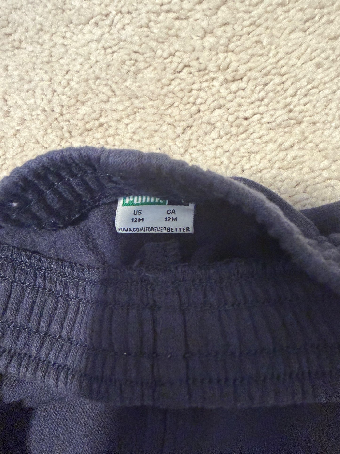 Puma Sweatpants, 12m, Navy, Kids 12 Month (9-12M)