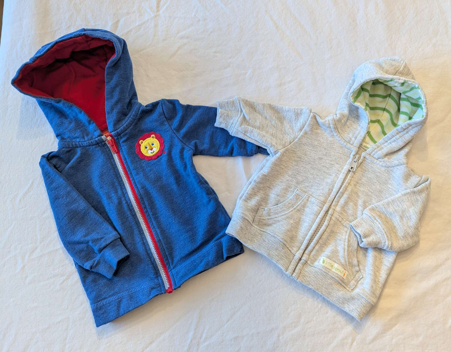 0-3 Month Lion & Sprout Hoodie Bundle (2 pcs), Kids 3 Month (0-3M)