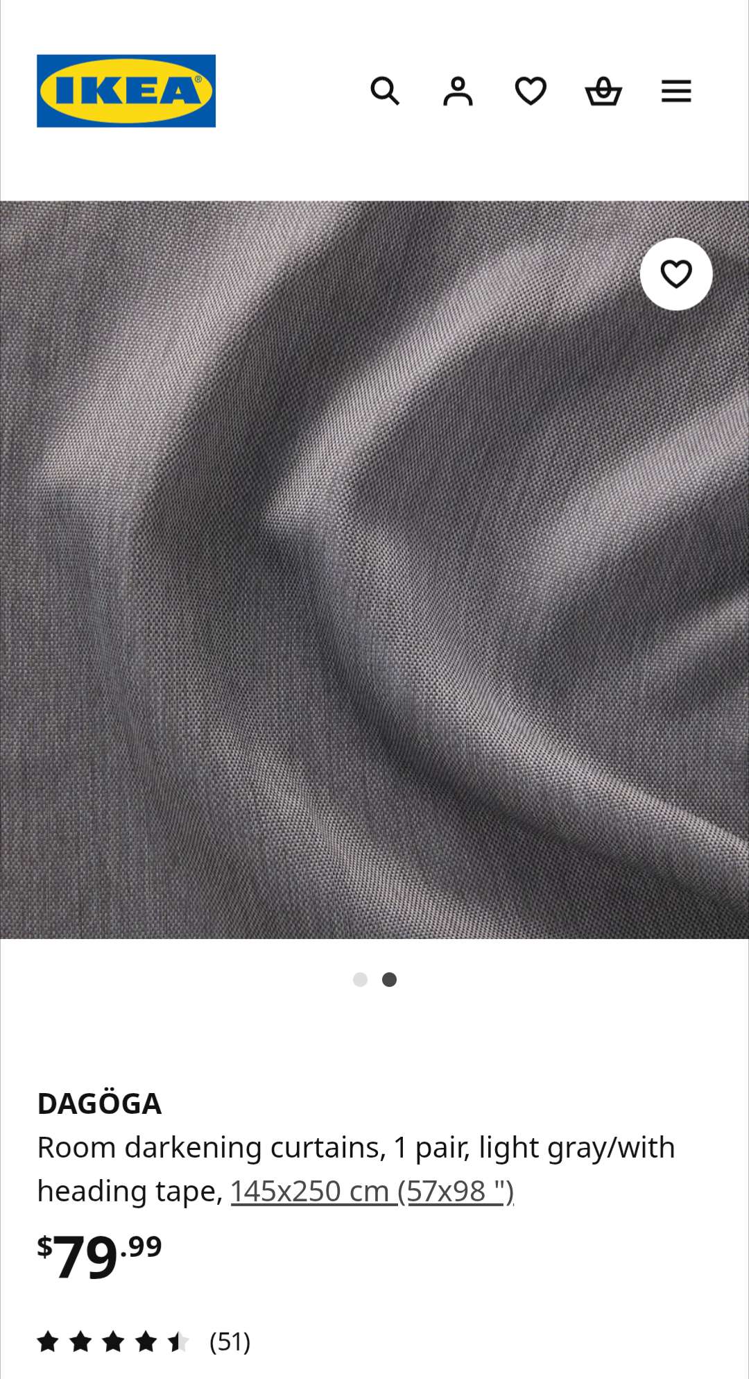 Nursery Blackout Curtains: MRSP $79.99 CAD