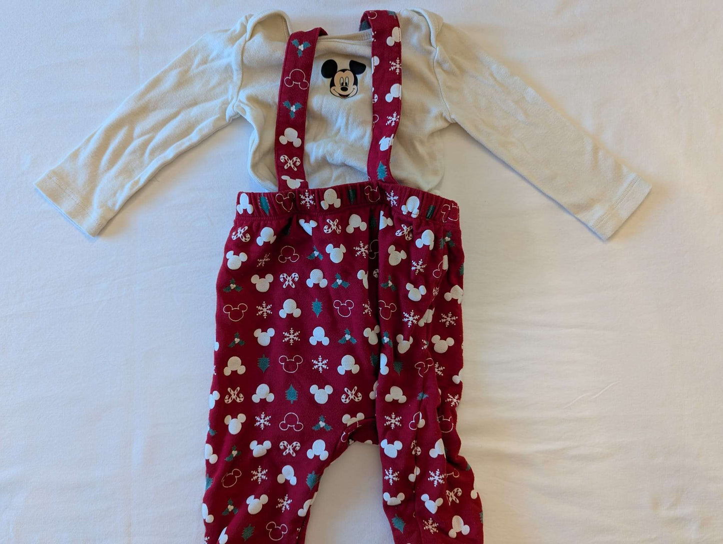 3-6 Month Disney Baby - Holiday Mickey Mouse Outfit, Kids 6 Month (3-6M)