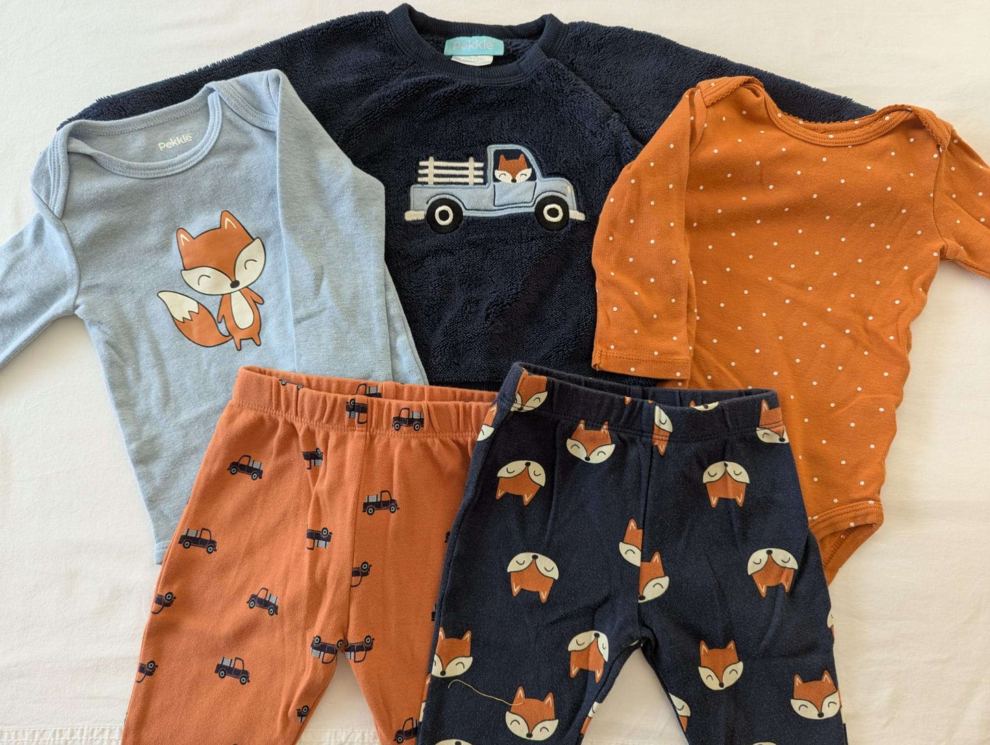 ππ¦Pekkle - Fall Fox Bundle (5 pcs)π¦π, Kids 9 Month (6-9M)