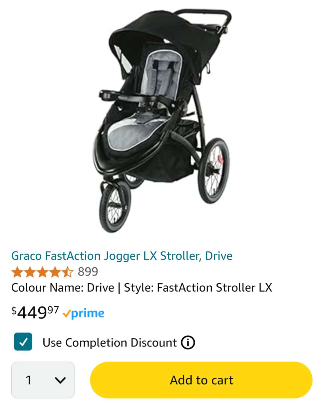 New in Box! - Graco FastAction Jogger LX Stroller – Drive: MSRP $449.97 CAD