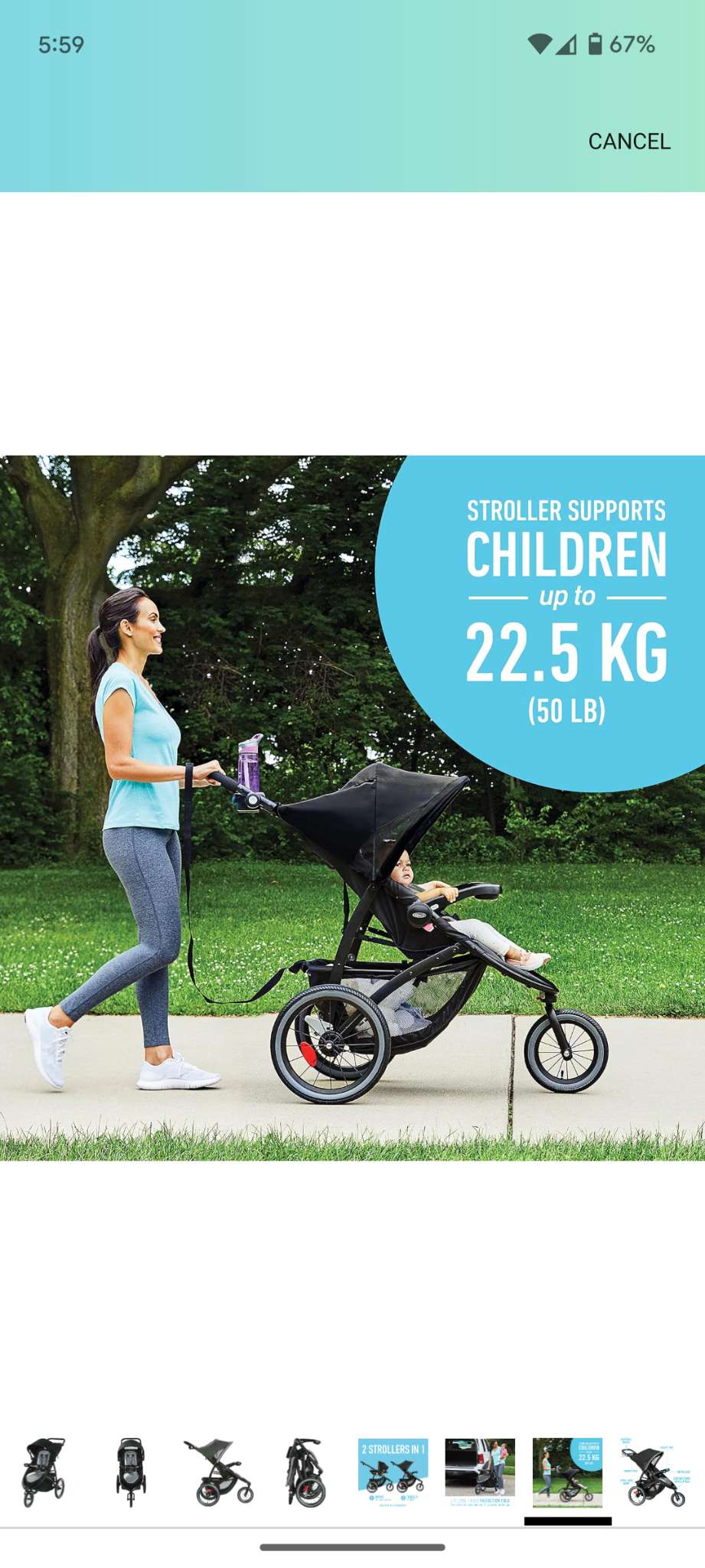 New in Box! - Graco FastAction Jogger LX Stroller – Drive: MSRP $449.97 CAD