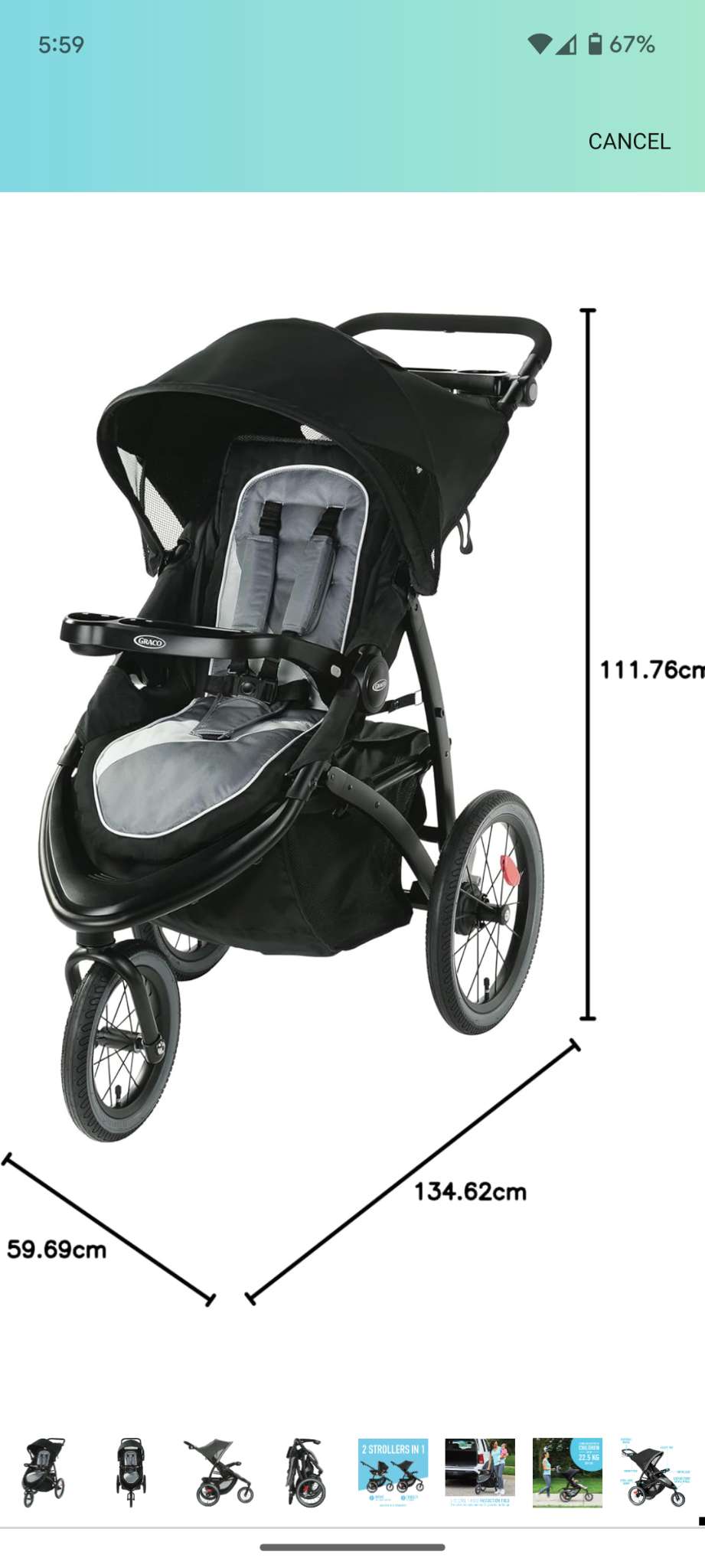 New in Box! - Graco FastAction Jogger LX Stroller – Drive: MSRP $449.97 CAD