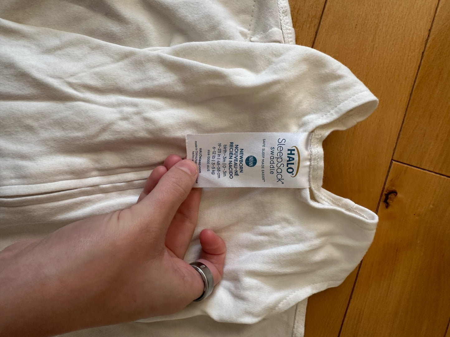 Halo Newborn Cream Swaddle SleepSack, 0-3 Months (Newborn)