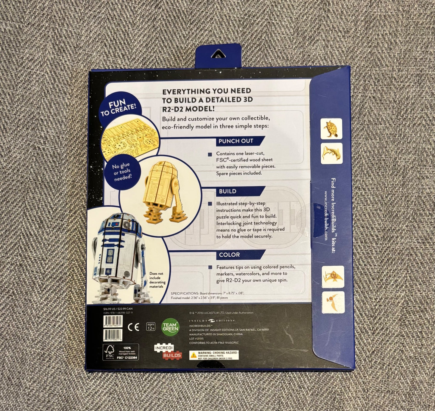 Star Wars 3D wooden model-R2D2