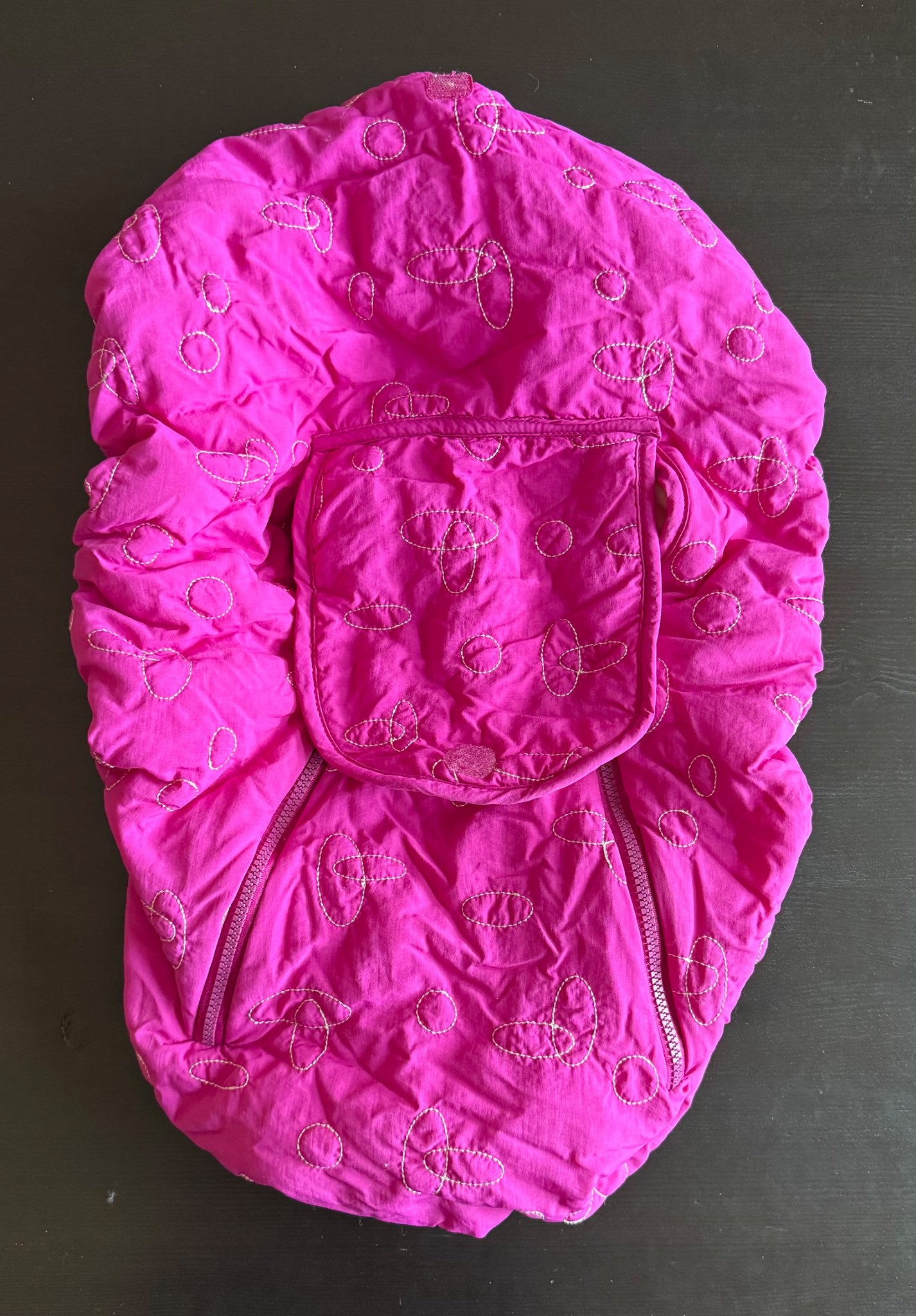 Infant car seat cover, pink