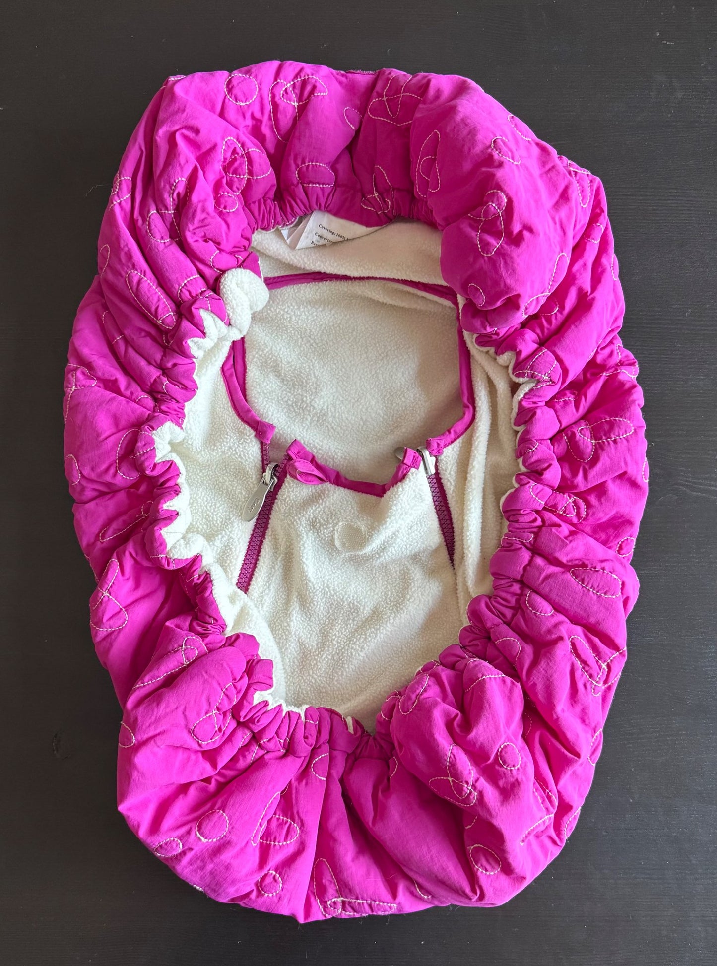Infant car seat cover, pink