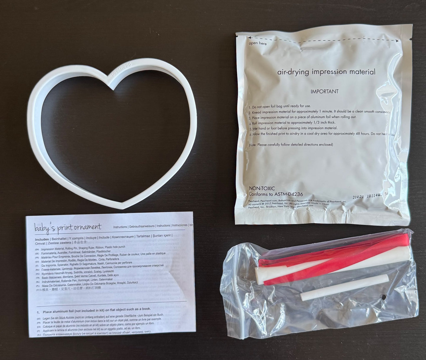 Baby handprint DIY Christmas ornament kit