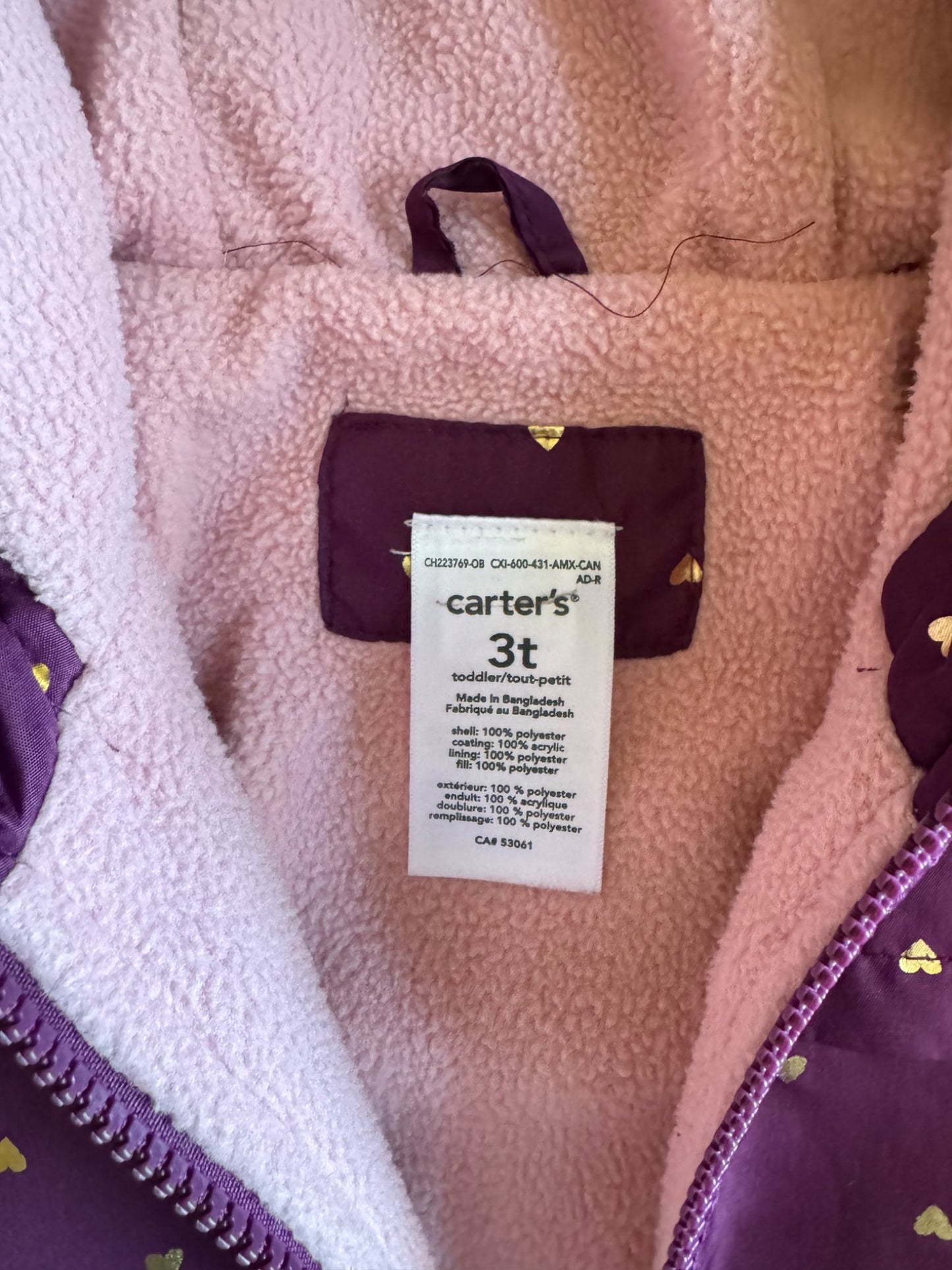 Carter’s girls Fall jacket, 3T, Kids 3T