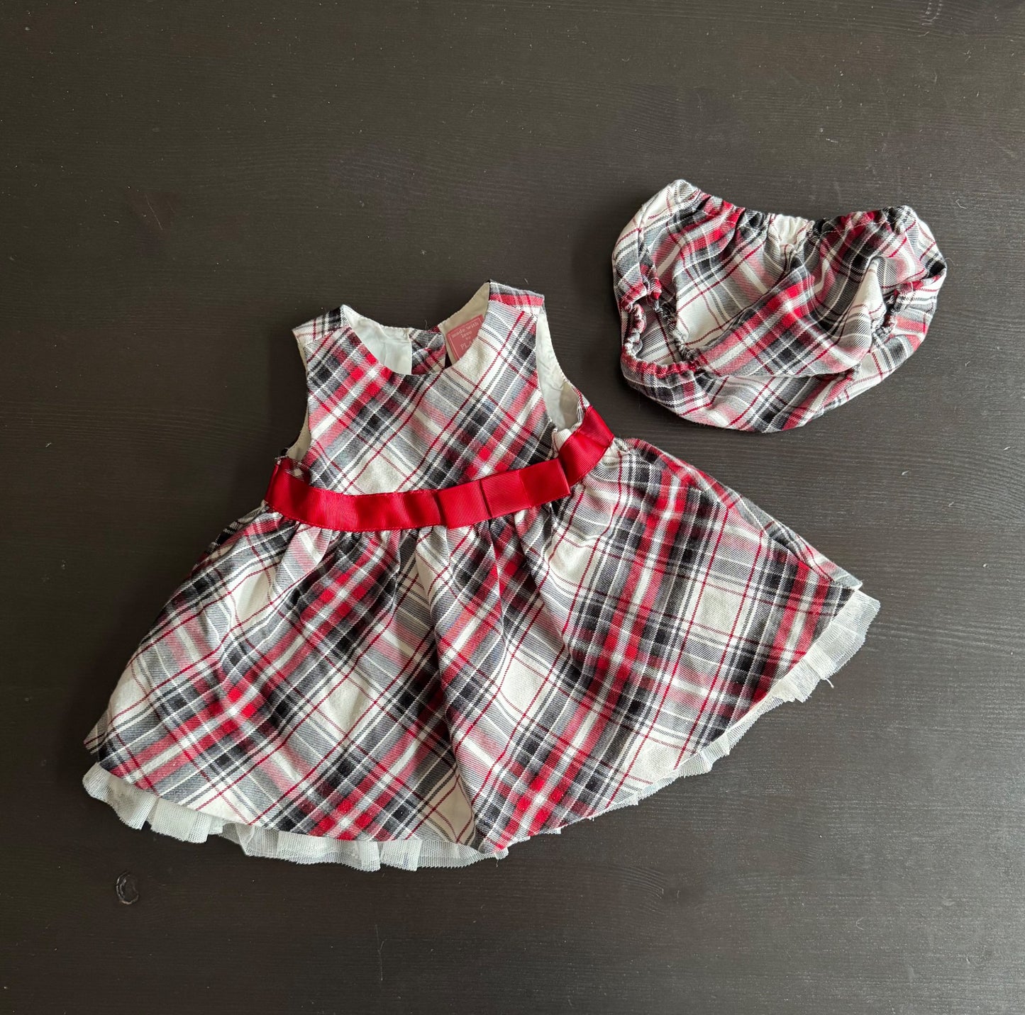Christmas dress with diaper cover, 0-3 mos. , Kids 3 Month (0-3M)