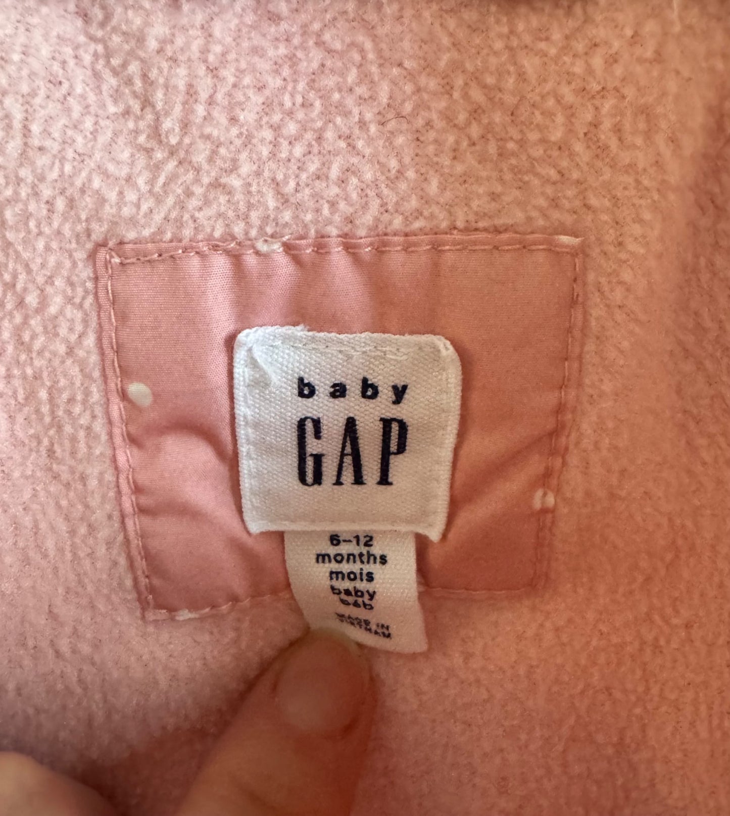 Baby gap pink bunny winter coat, 6-12 mos. , Kids 9 Month (6-9M)
