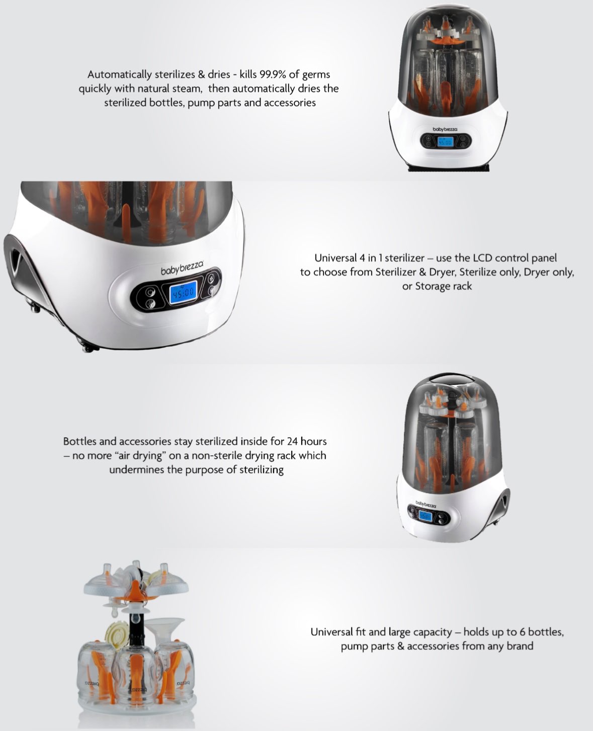 Baby Brezza one step bottle sterilizer & dryer