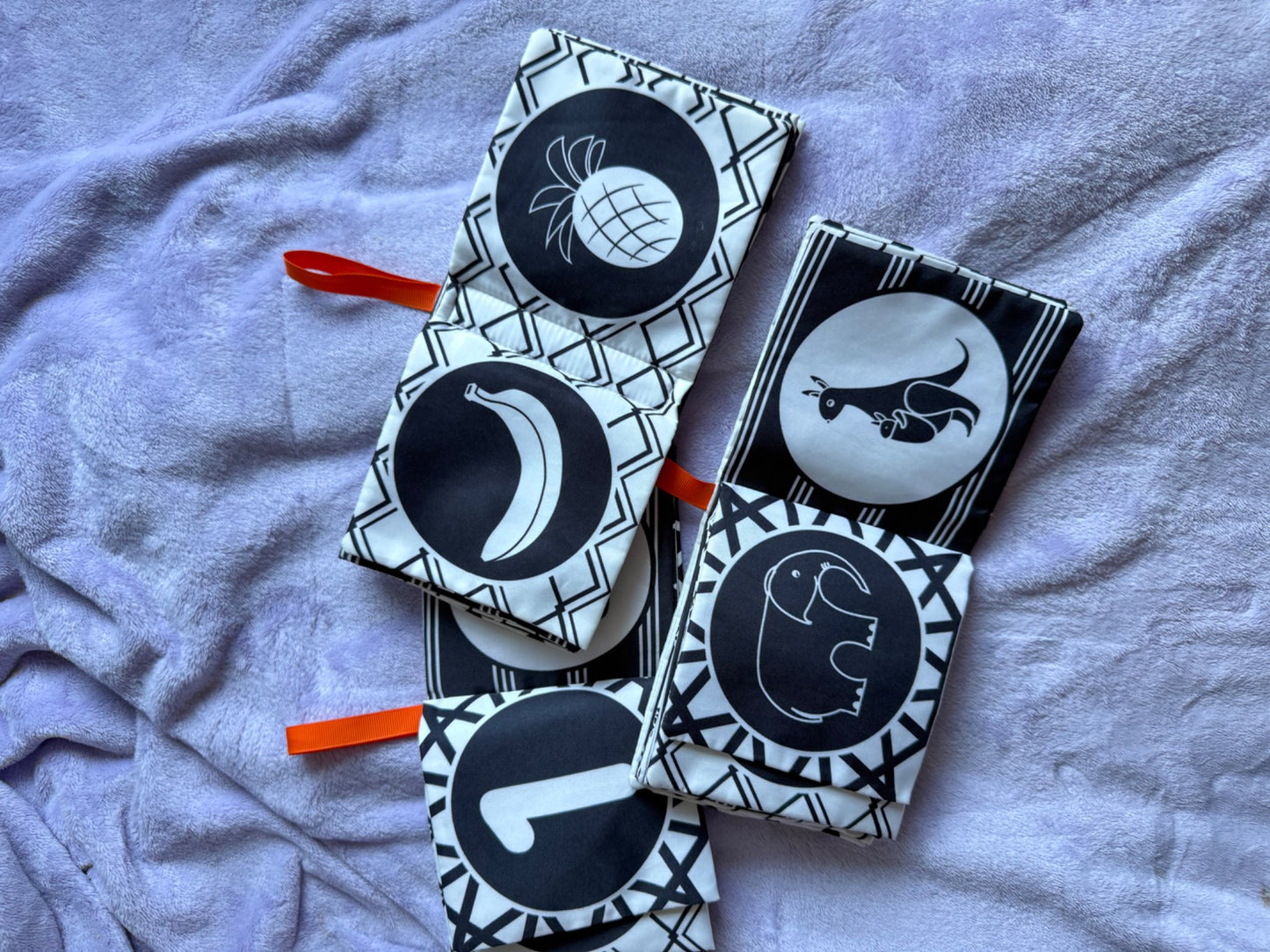 Black and white books x3