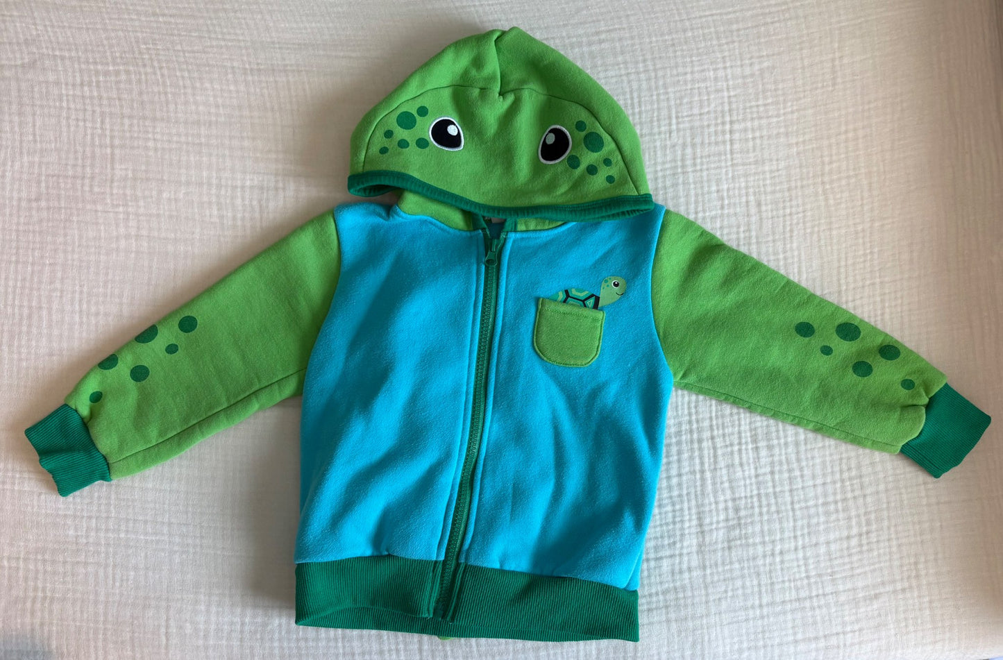 Doodle Pants 3T Turtle Hoodie with Attached Turtle Shell Backpack (Purchased for $50 USD), Kids 3T