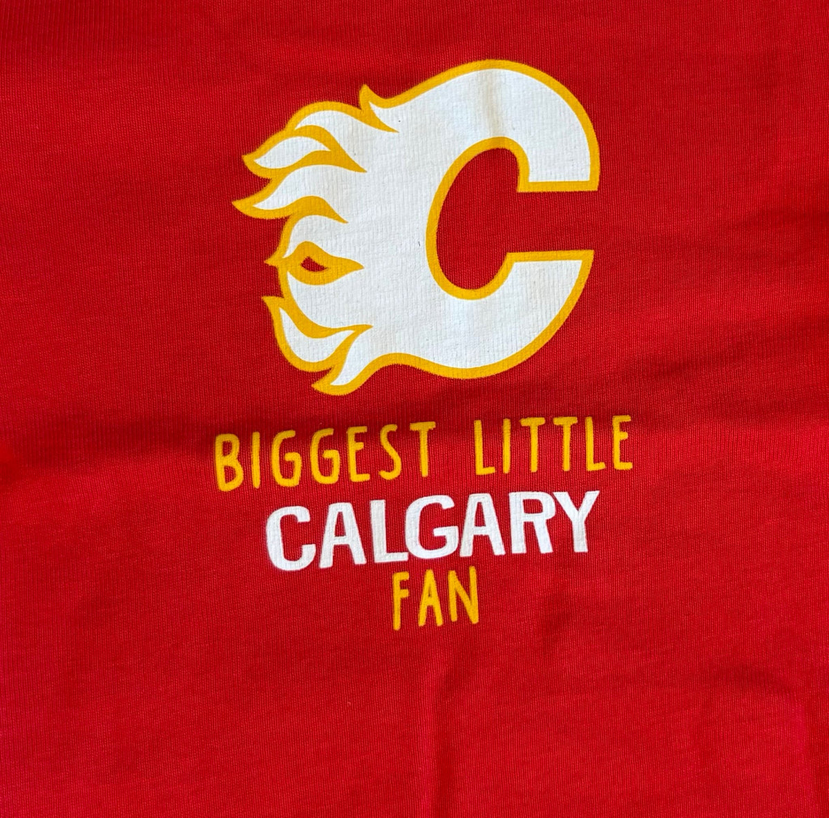 NHL Calgary Flames "Biggest Little Calgary Fan" 24 Months Unisex Baby Long Sleeved Onesie *BNWT* (Purchase Price: $26) , Kids 24 Month (18-24M)