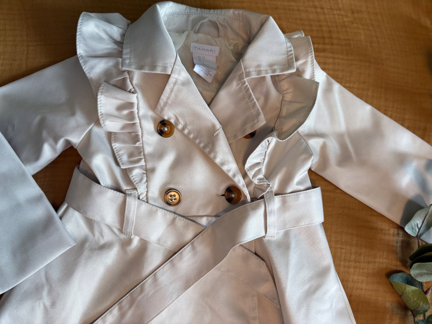 Tahari 2T Toddler Girls Beige Jacket , Kids 2T