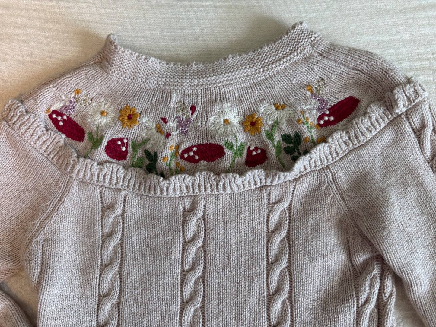 Nula Bug 4T Toddler Girls Long Sleeved Knitted Dress , Kids 4/4T