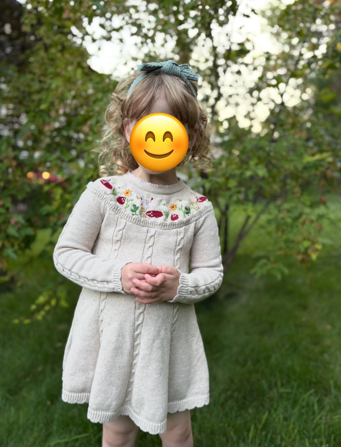 Nula Bug 4T Toddler Girls Long Sleeved Knitted Dress , Kids 4/4T