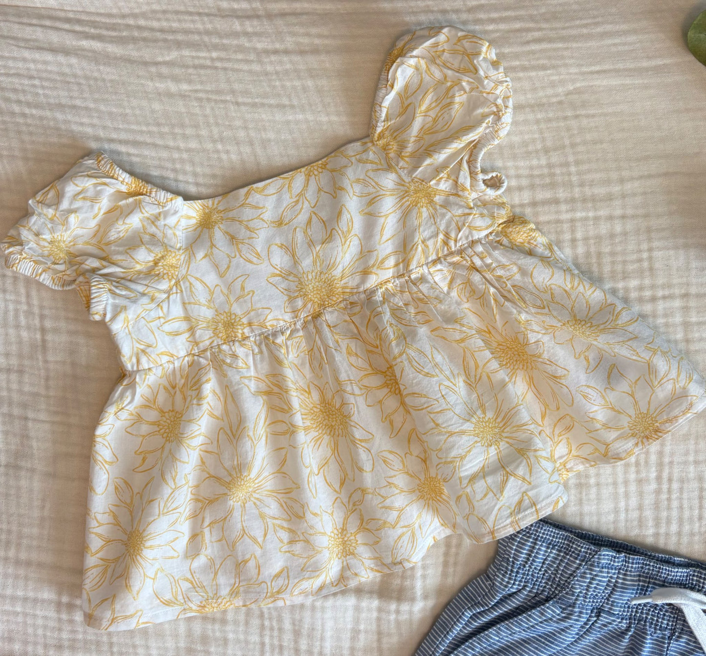 2T Toddler Girls Linen Style Summer Outfit , Kids 2T