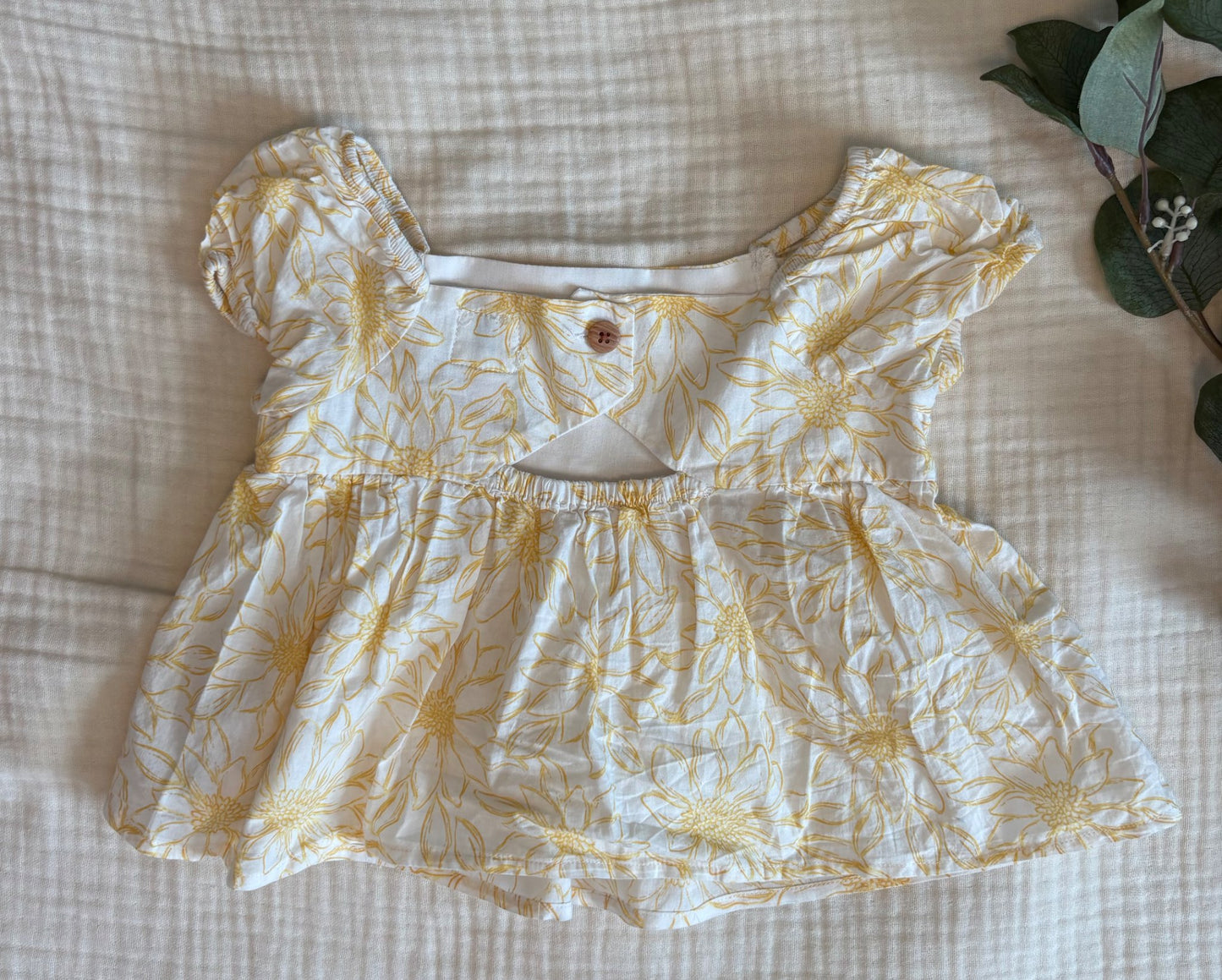 2T Toddler Girls Linen Style Summer Outfit , Kids 2T