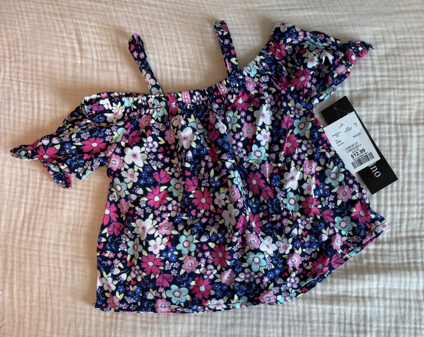 Cat & Jack and Picapino 4T Toddler Girl Summer Flower Shirts , Kids 4/4T
