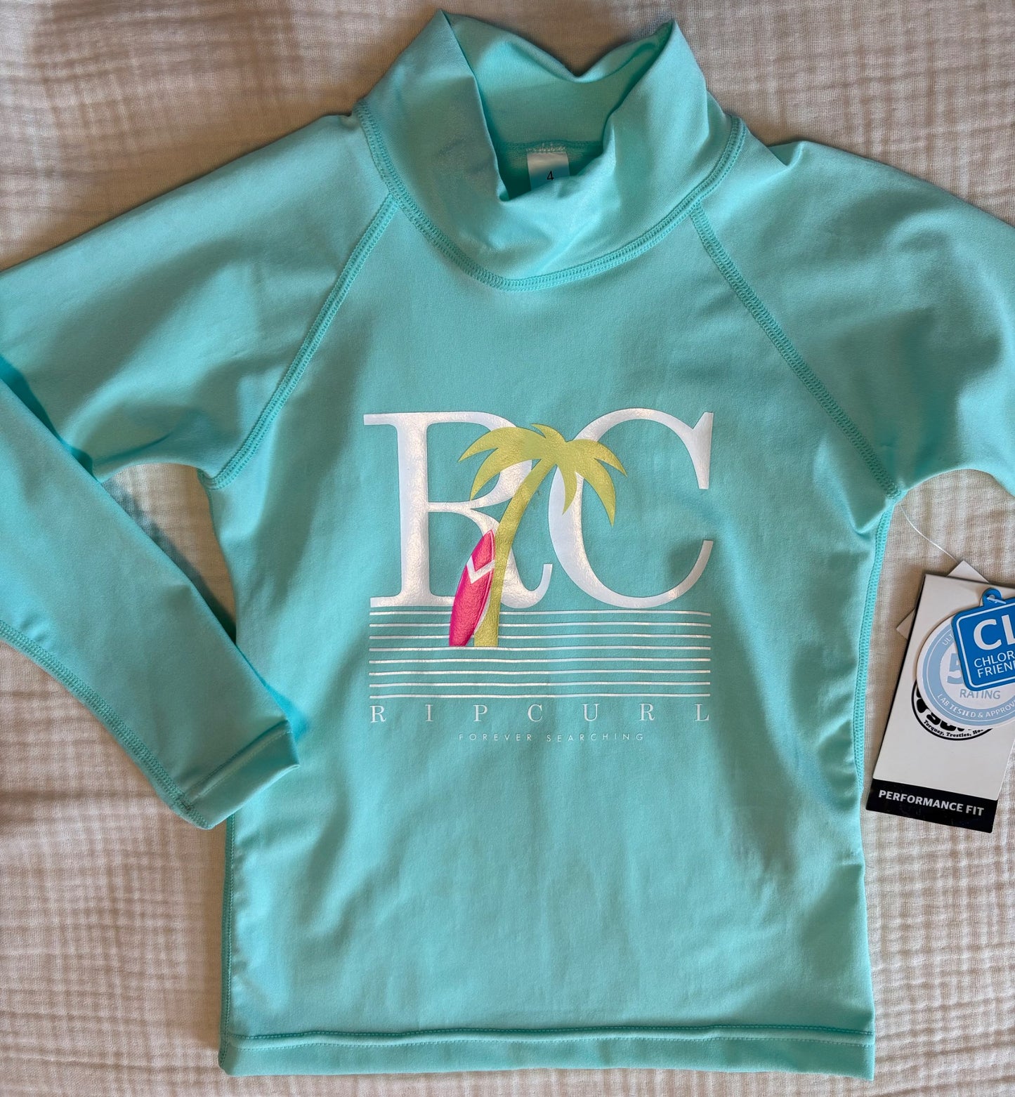 Ripcurl 4T Toddler Girl Long Sleeved UPF 50+ Swim Shirt *BRAND NEW* (Purchase Price: $59.95, Purchased in Australia), Kids 4/4T