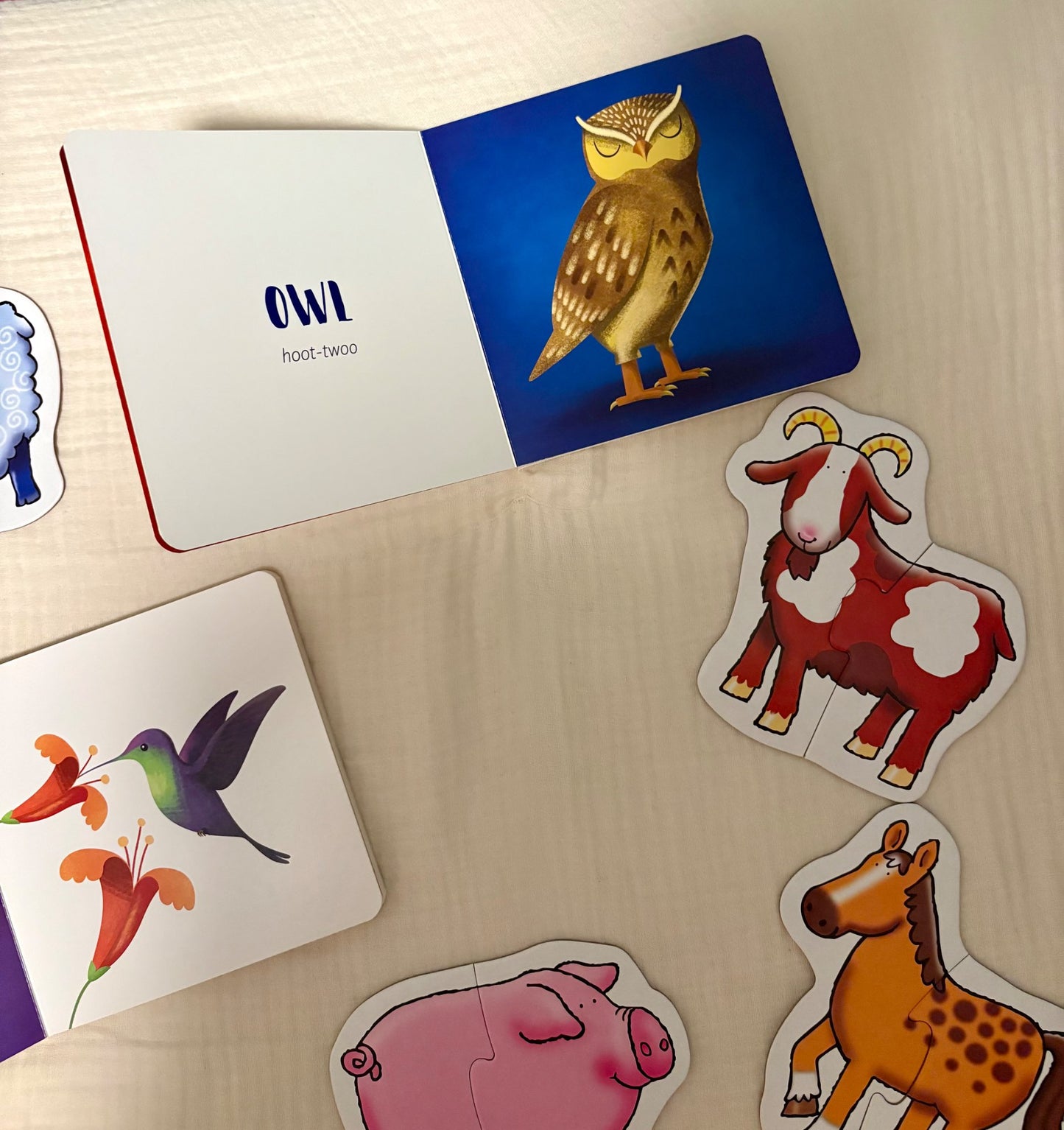 Animal Learning Library Books and Puzzle Set