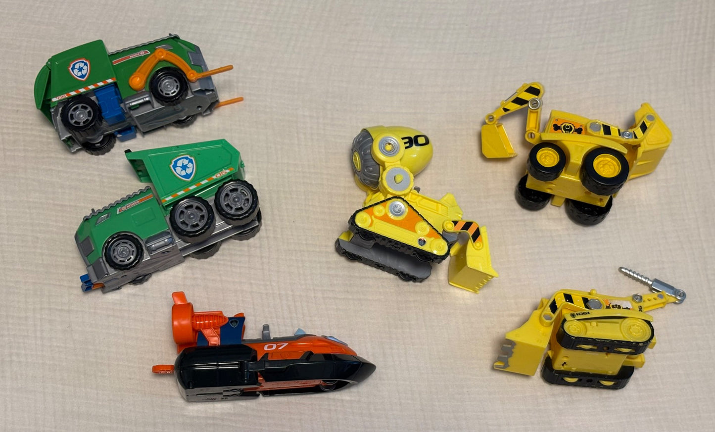 Paw Patrol Rocky, Zuma & Rubble Toy Bundle