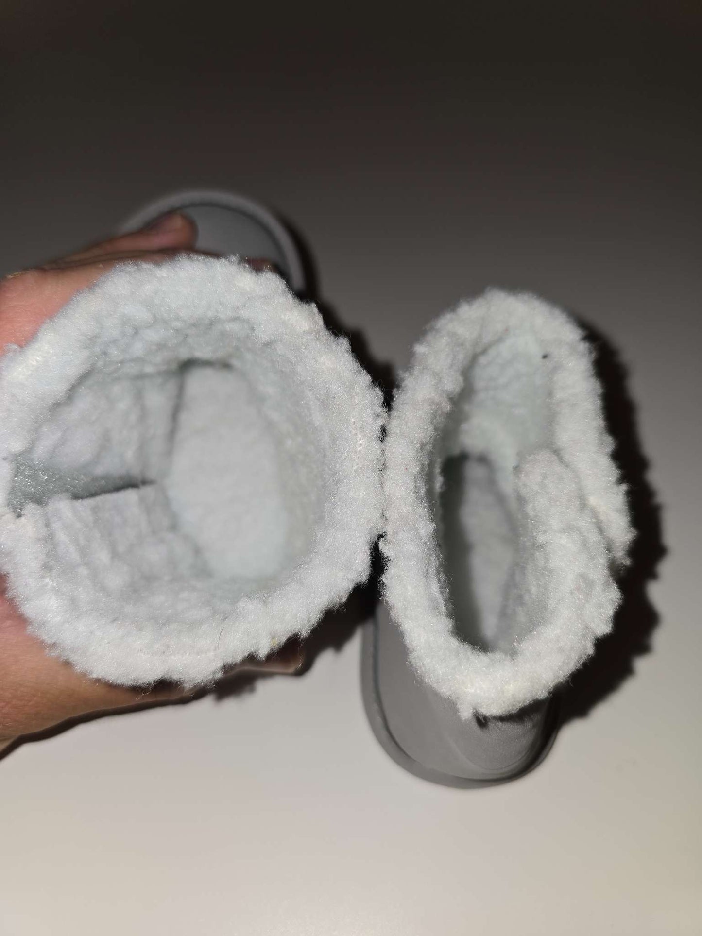 Tu Baby Grey Faux Suede Borg Fur Lined Boots - RETAIL: 25$, Shoes 4 (Baby: 0-12 mth)