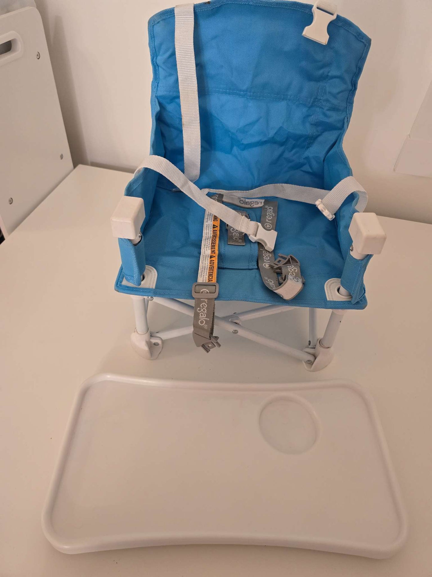 Regalo My Chair 2-in-1 Portable Travel Booster Seat & Activity Chair, Bonus Oversized Removable Tray with Cup Holder, Aqua RETAIL 40