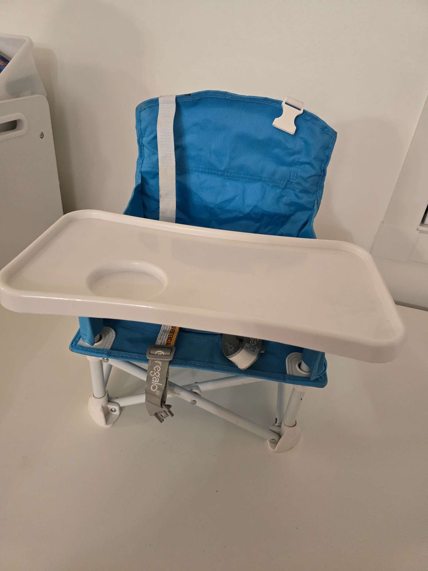 Regalo My Chair 2-in-1 Portable Travel Booster Seat & Activity Chair, Bonus Oversized Removable Tray with Cup Holder, Aqua RETAIL 40