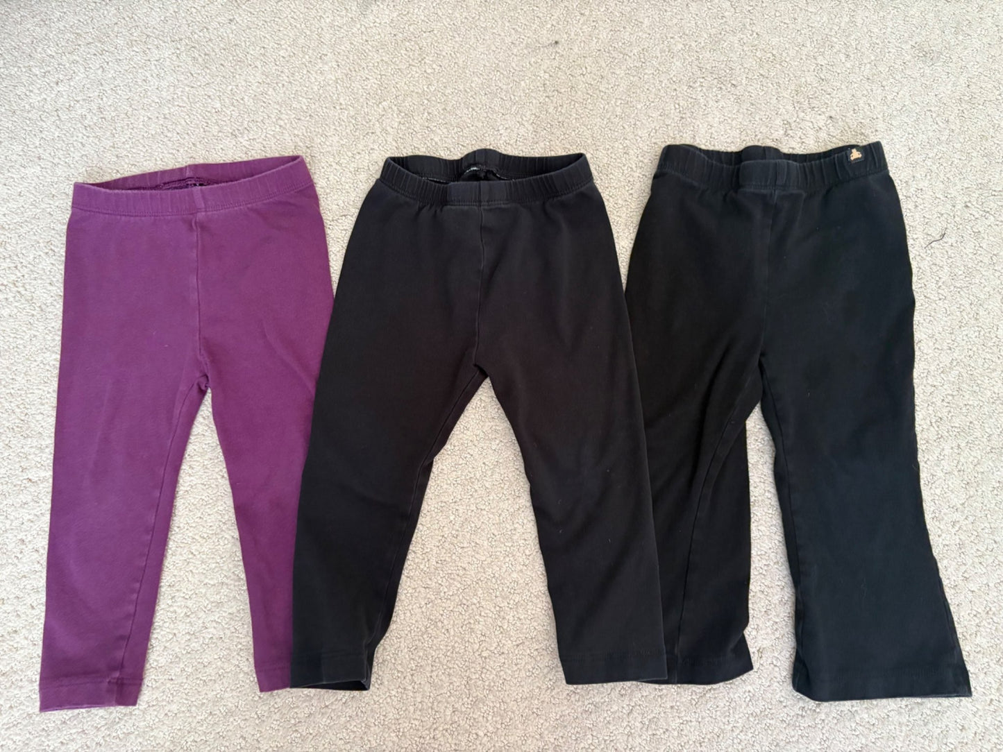 Bundle - girls leggings, 18-24m, black, purple, patterned, Kids 24 Month (18-24M)