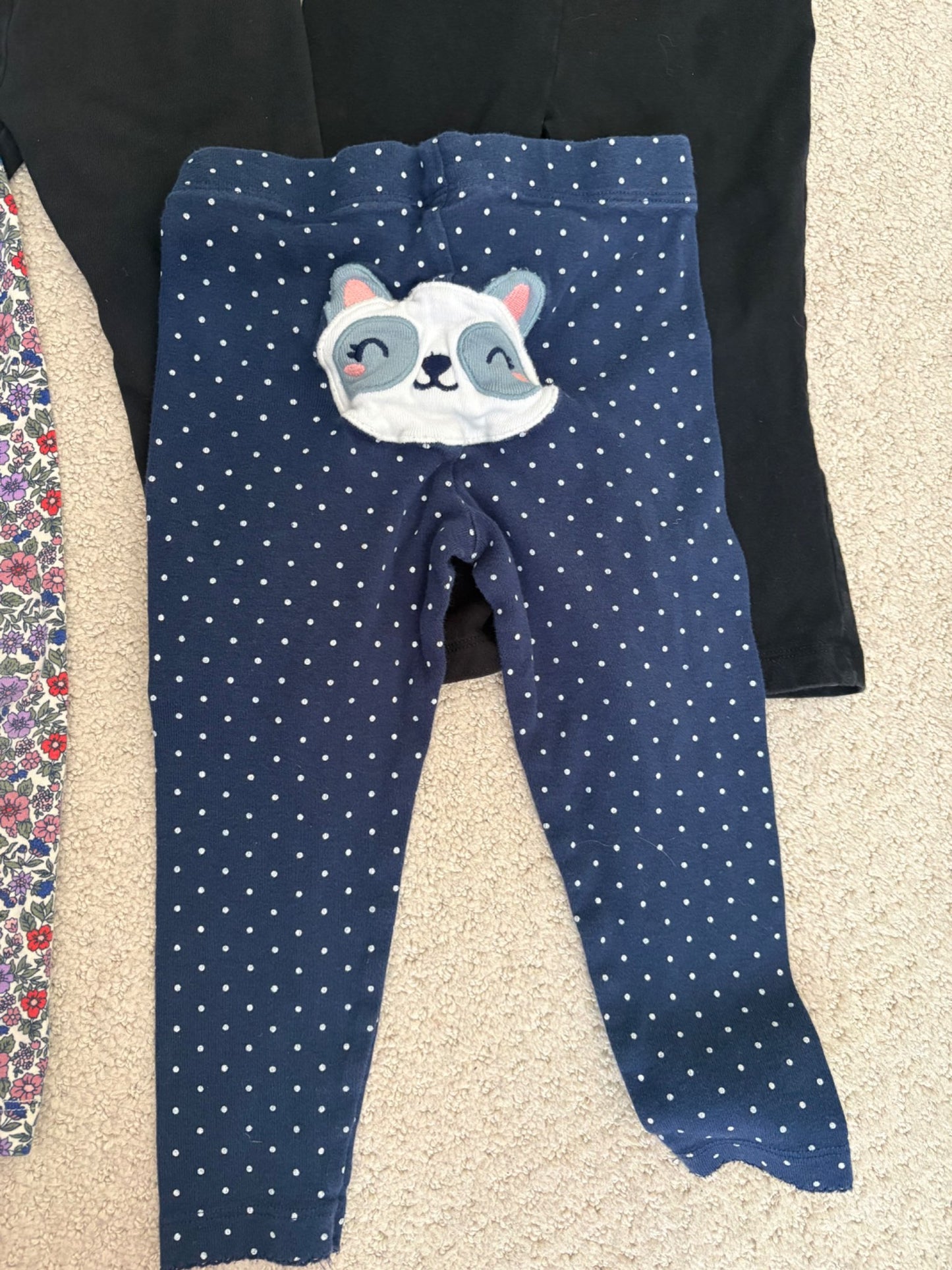 Bundle - girls leggings, 18-24m, black, purple, patterned, Kids 24 Month (18-24M)
