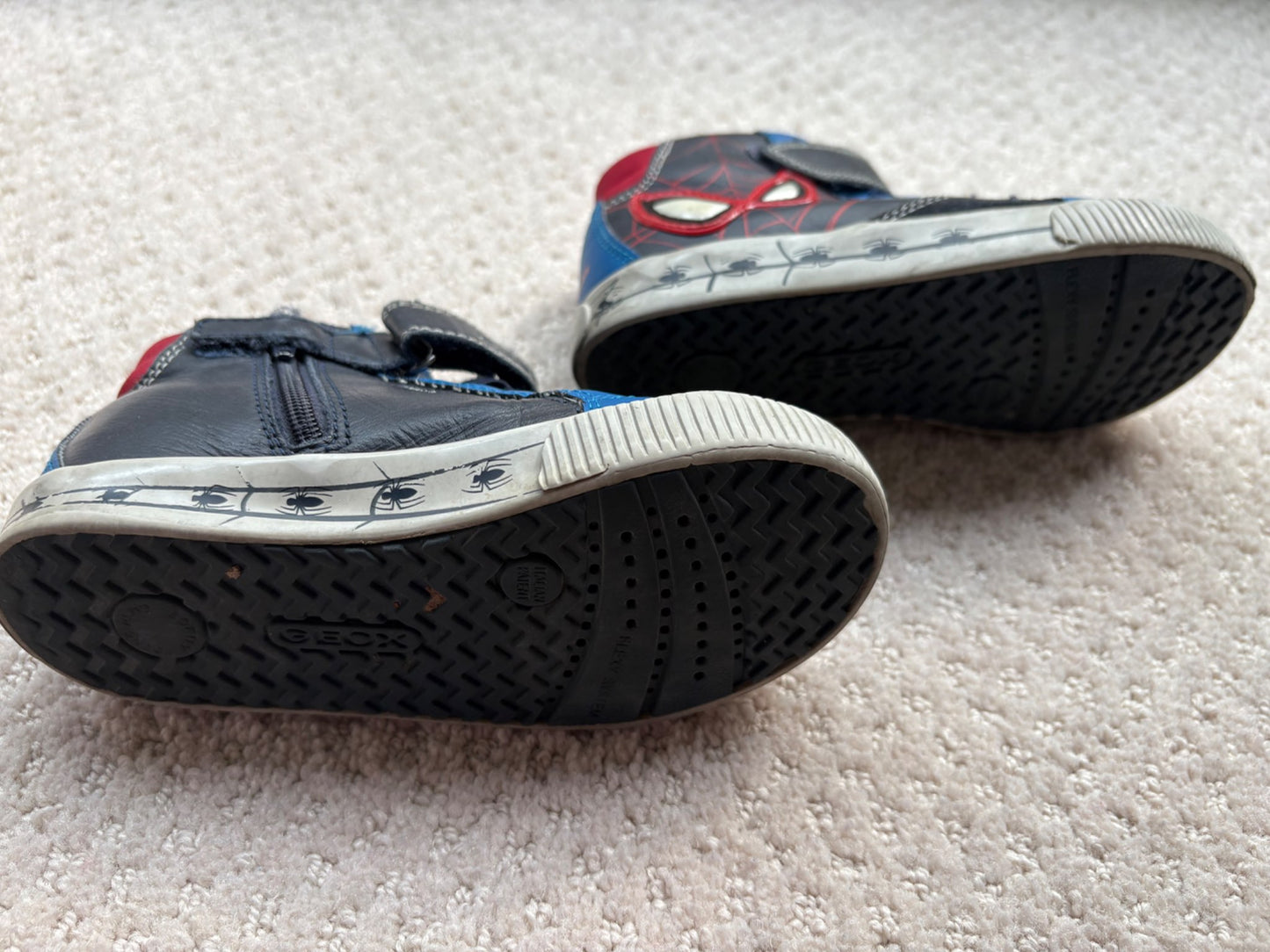 Geox - Spiderman leather high tops, size 9, retail $80, Shoes 9 (Toddler:2-4yr)