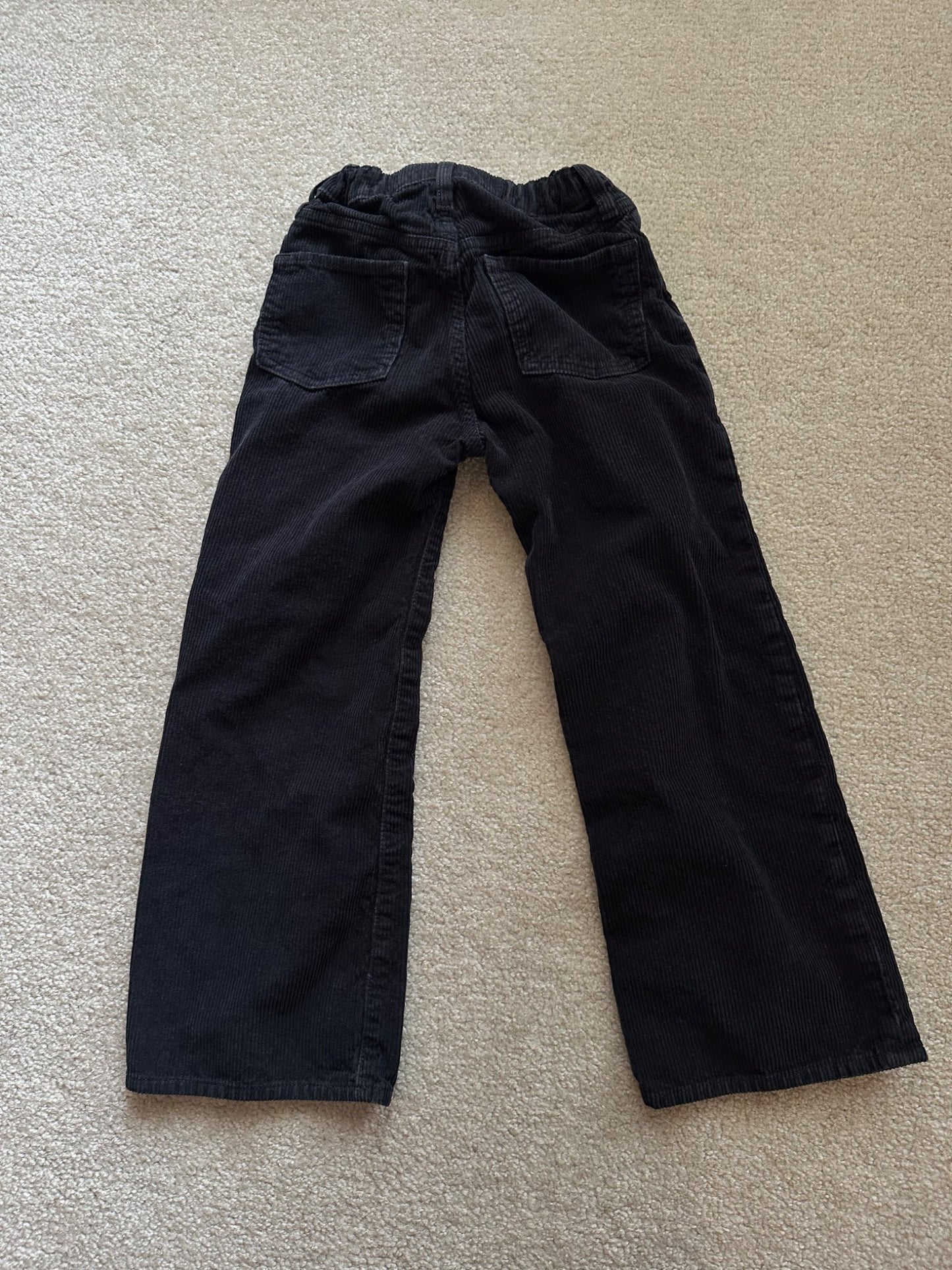 Old Navy black cord pants , Kids 8